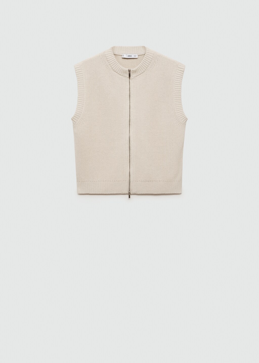 Knitted vest with zip - image 5