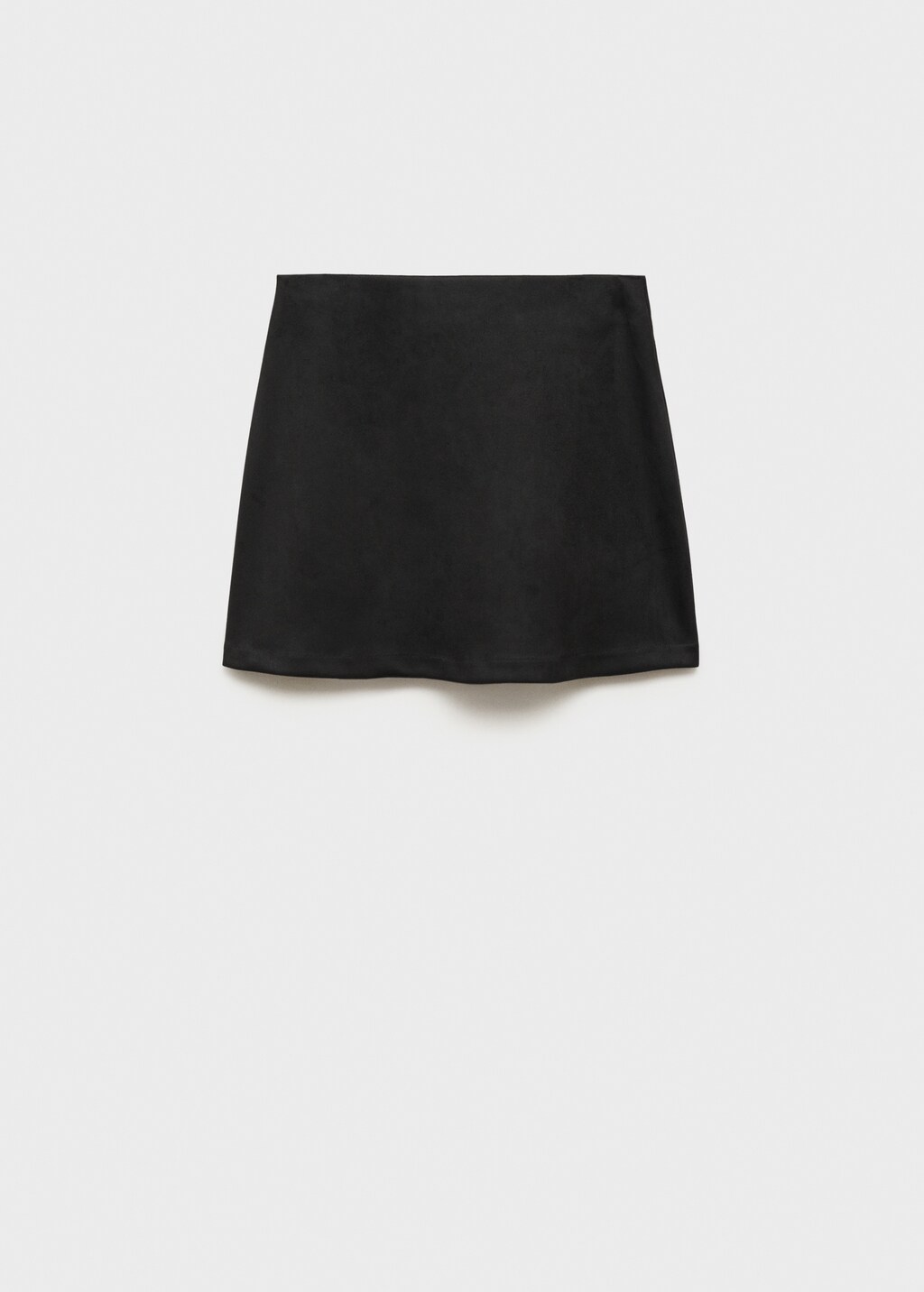 Suede-effect mini skirt
