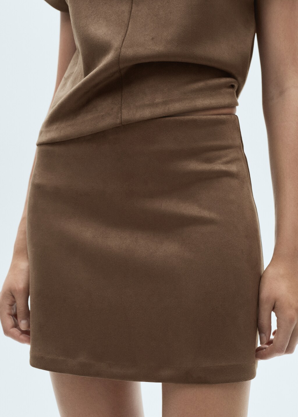 Mango Faux-suede mini skirt thumbnail