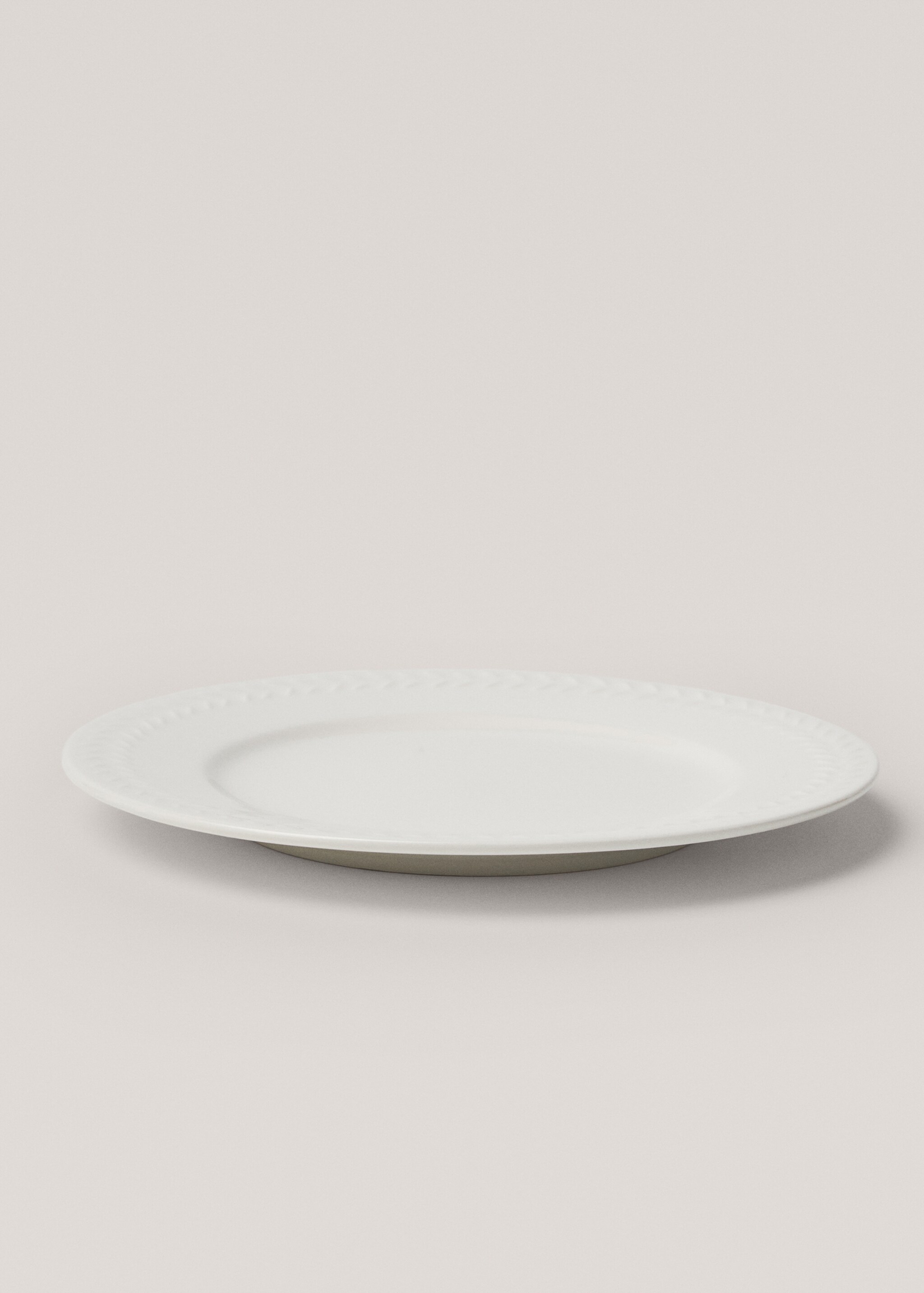 Assiette plate grès relief chevrons - Détail de l'article 1