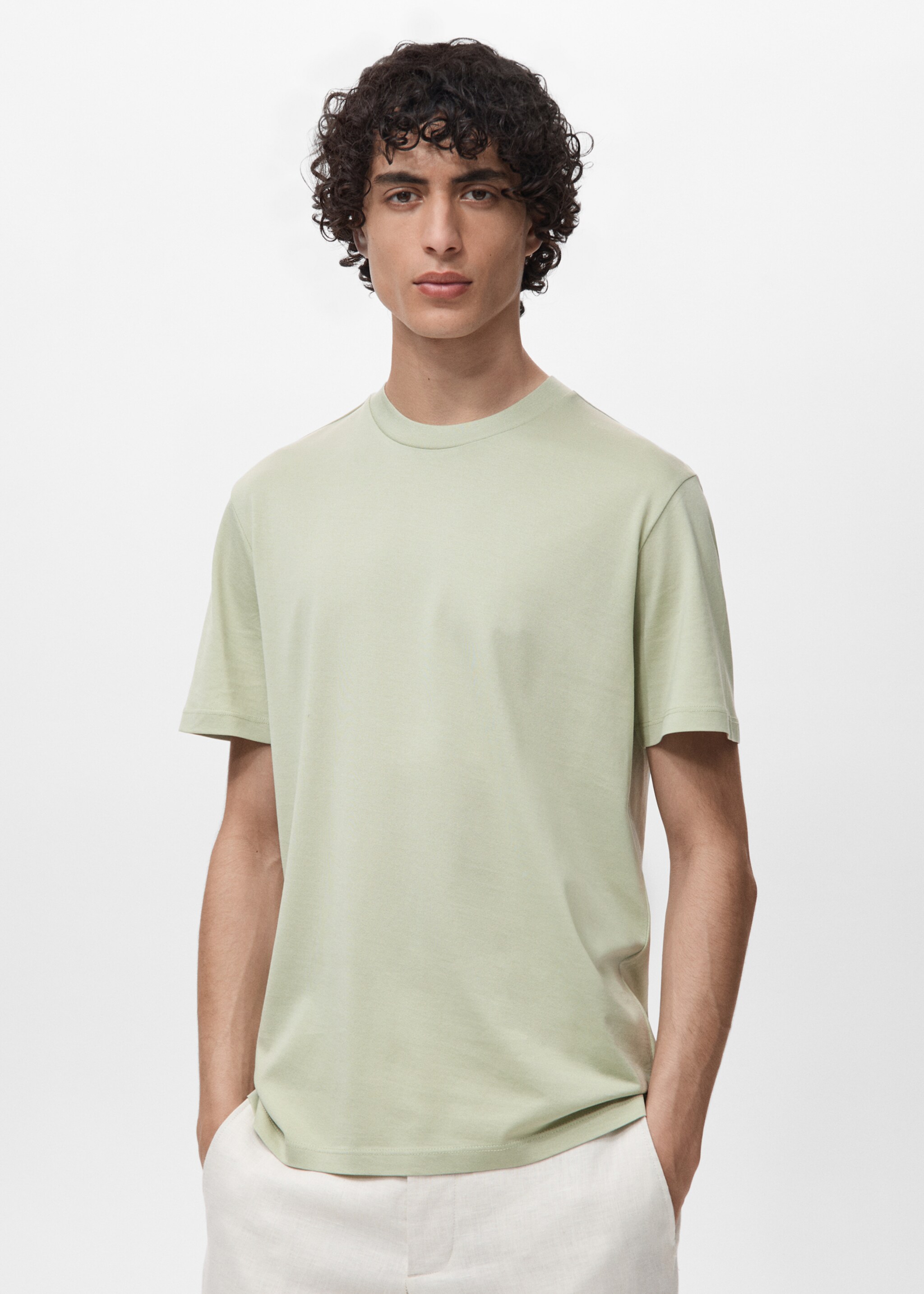 100% cotton slim-fit t-shirt - Medium plane