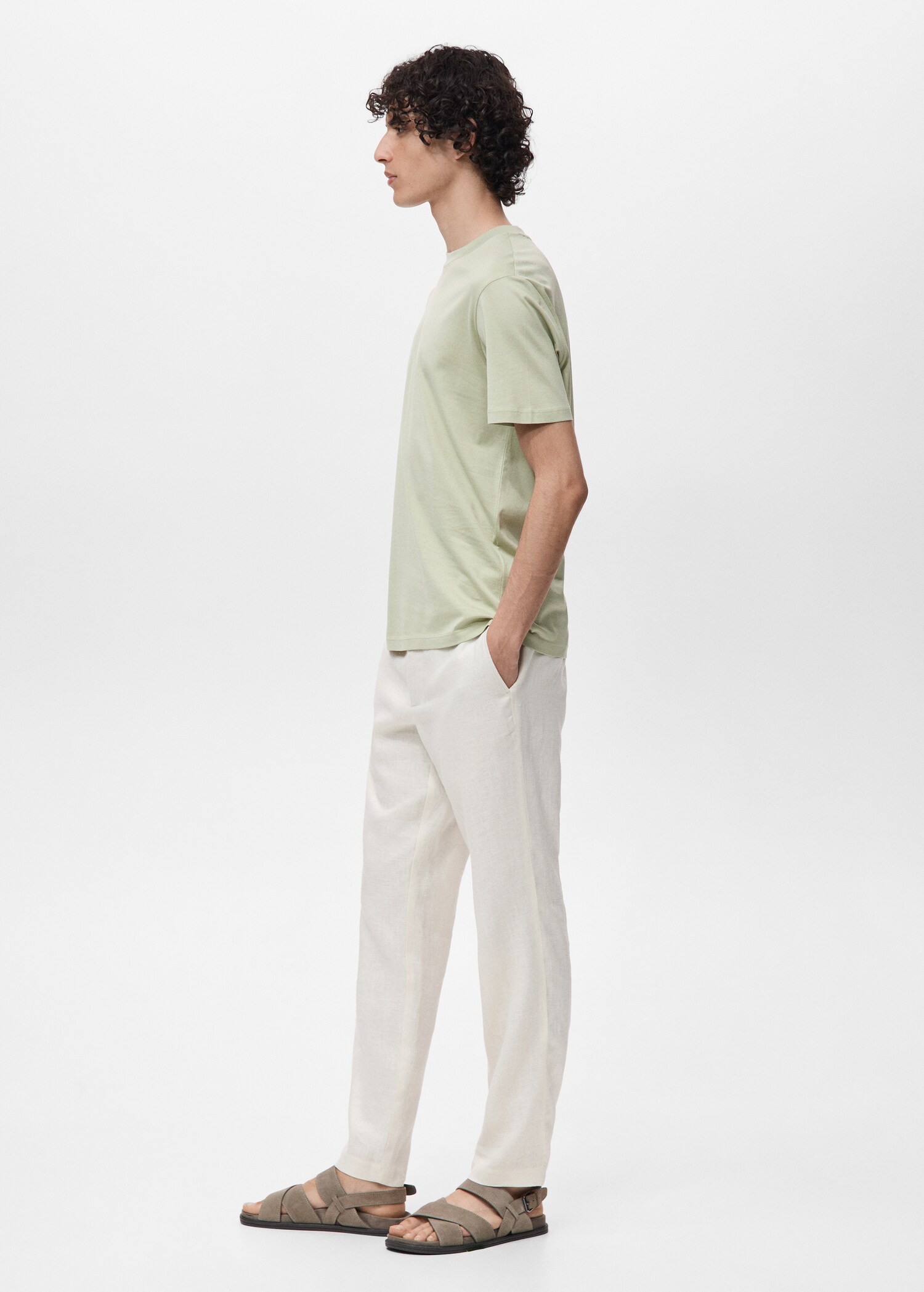 Slim-Fit-T-Shirt aus 100 % Baumwolle - Detail des Artikels 2