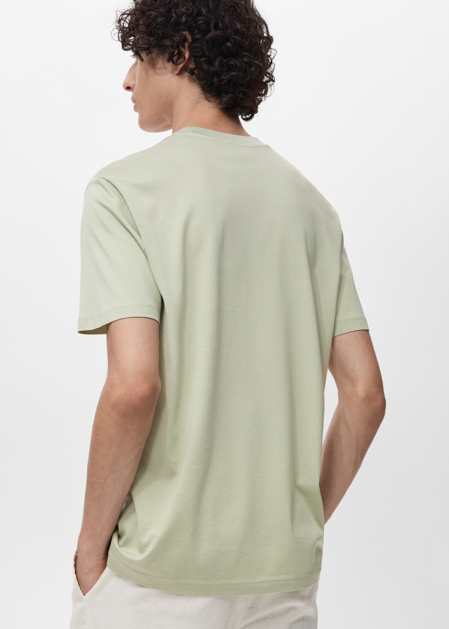 Slim-Fit-T-Shirt aus 100 % Baumwolle - Rückseite des Artikels