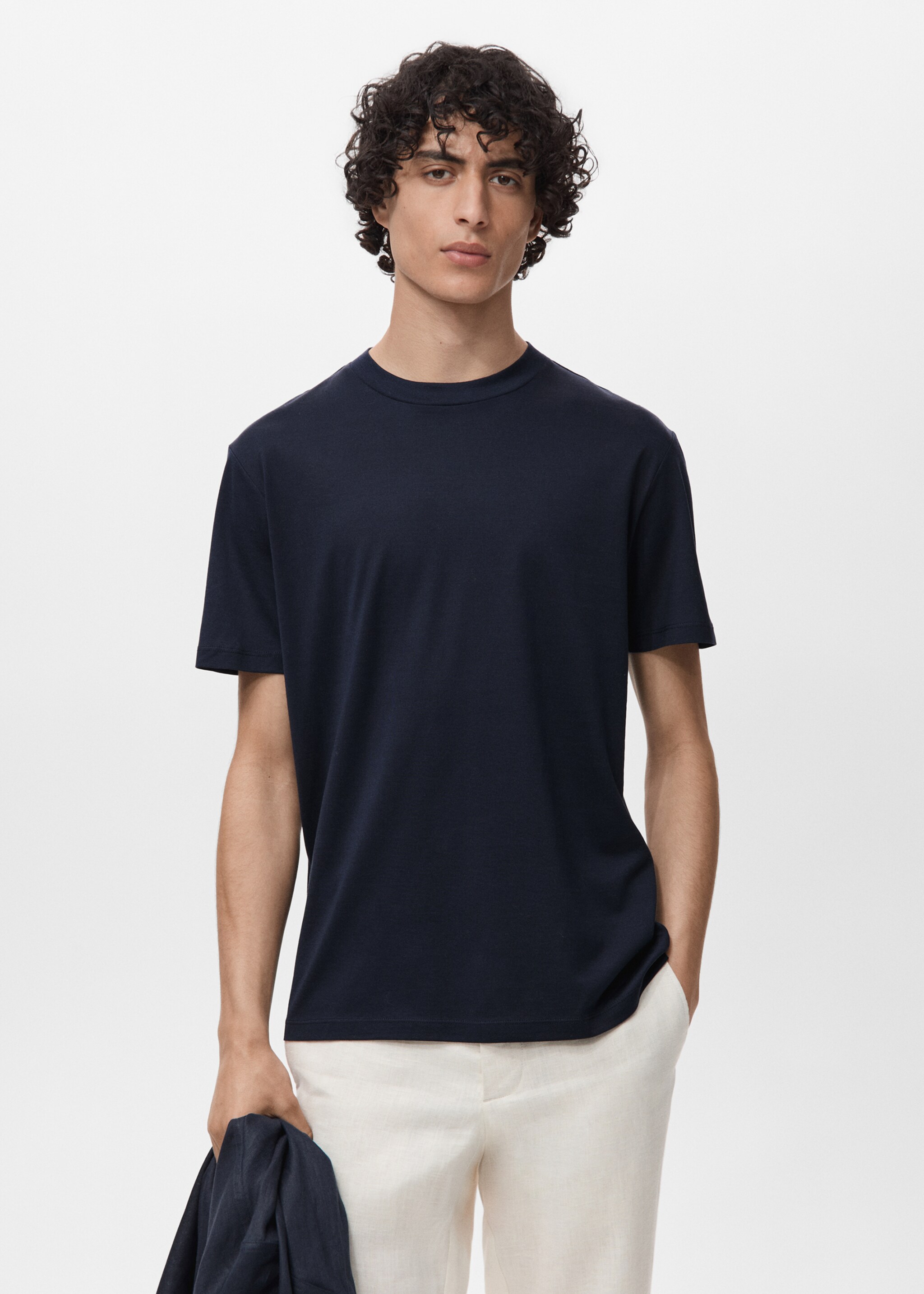 100% cotton slim-fit t-shirt - Medium plane