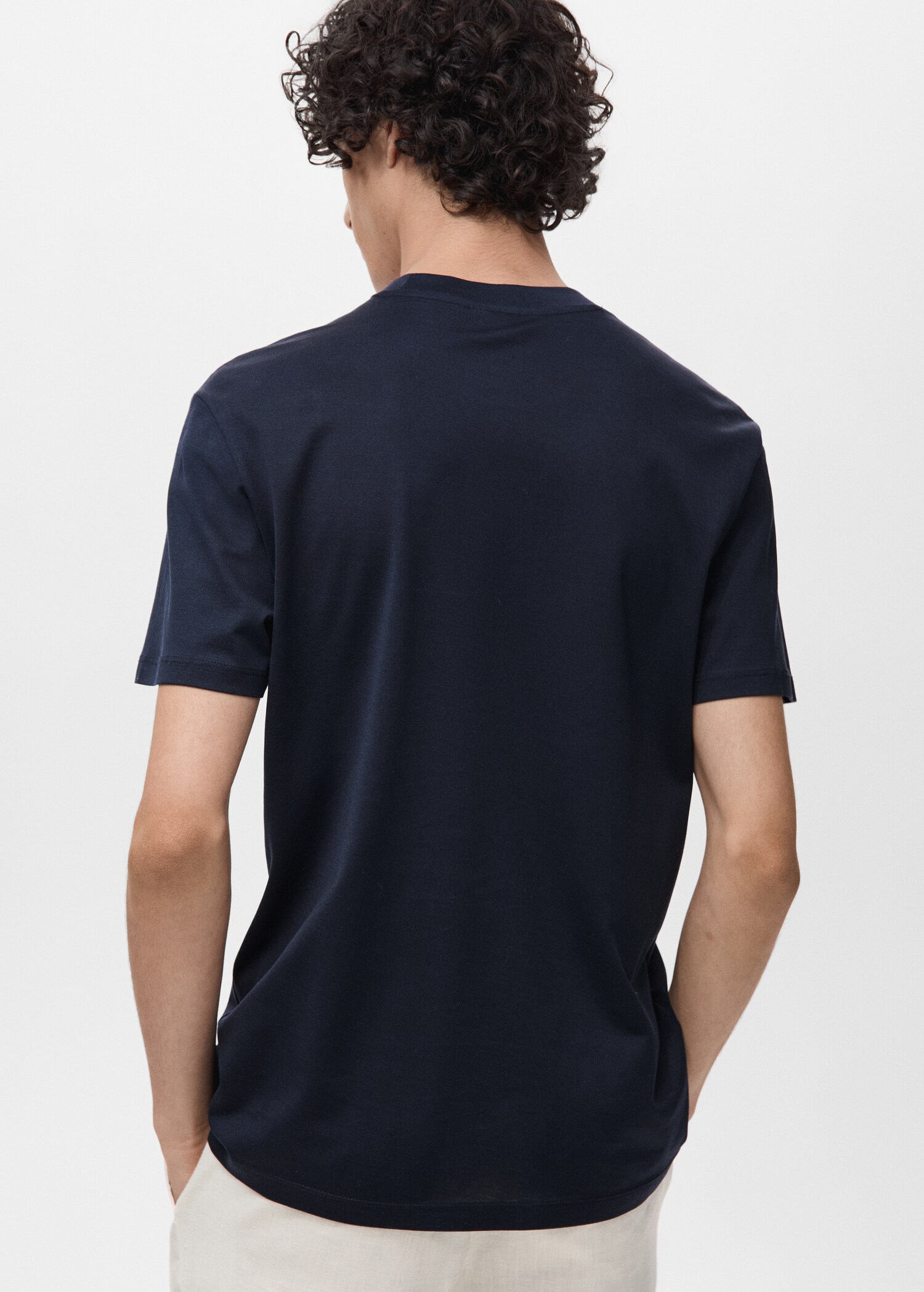 Slim-Fit-T-Shirt aus 100 % Baumwolle - Rückseite des Artikels
