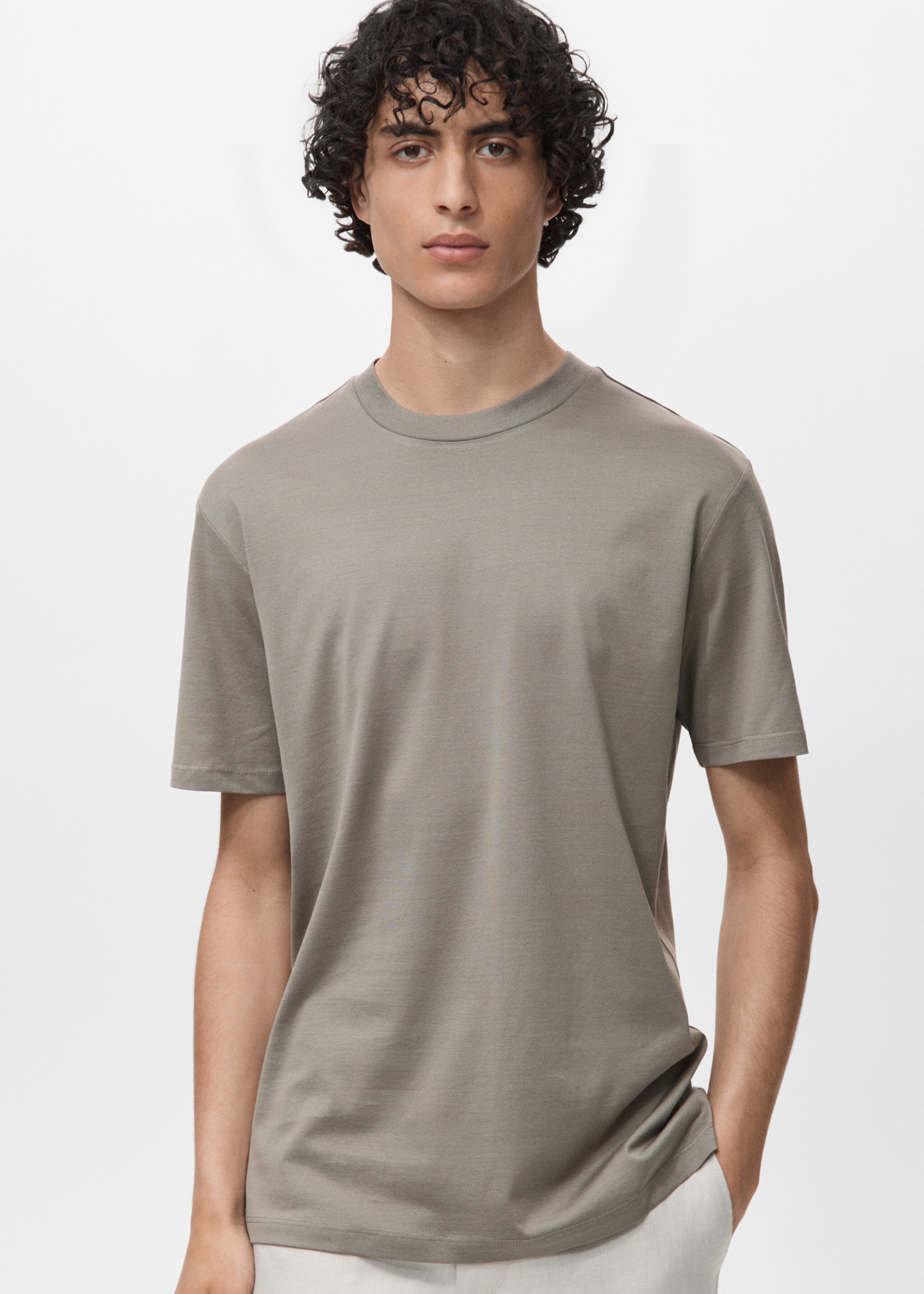 100% cotton slim-fit t-shirt - Medium plane