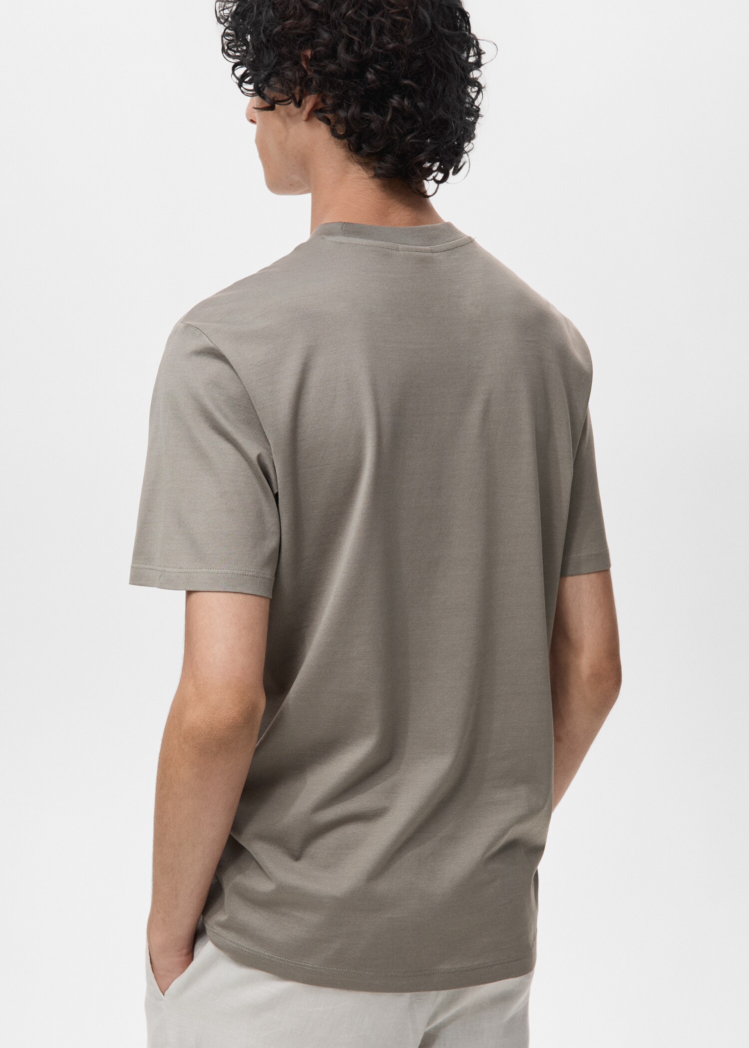 Slim-Fit-T-Shirt aus 100 % Baumwolle - Rückseite des Artikels