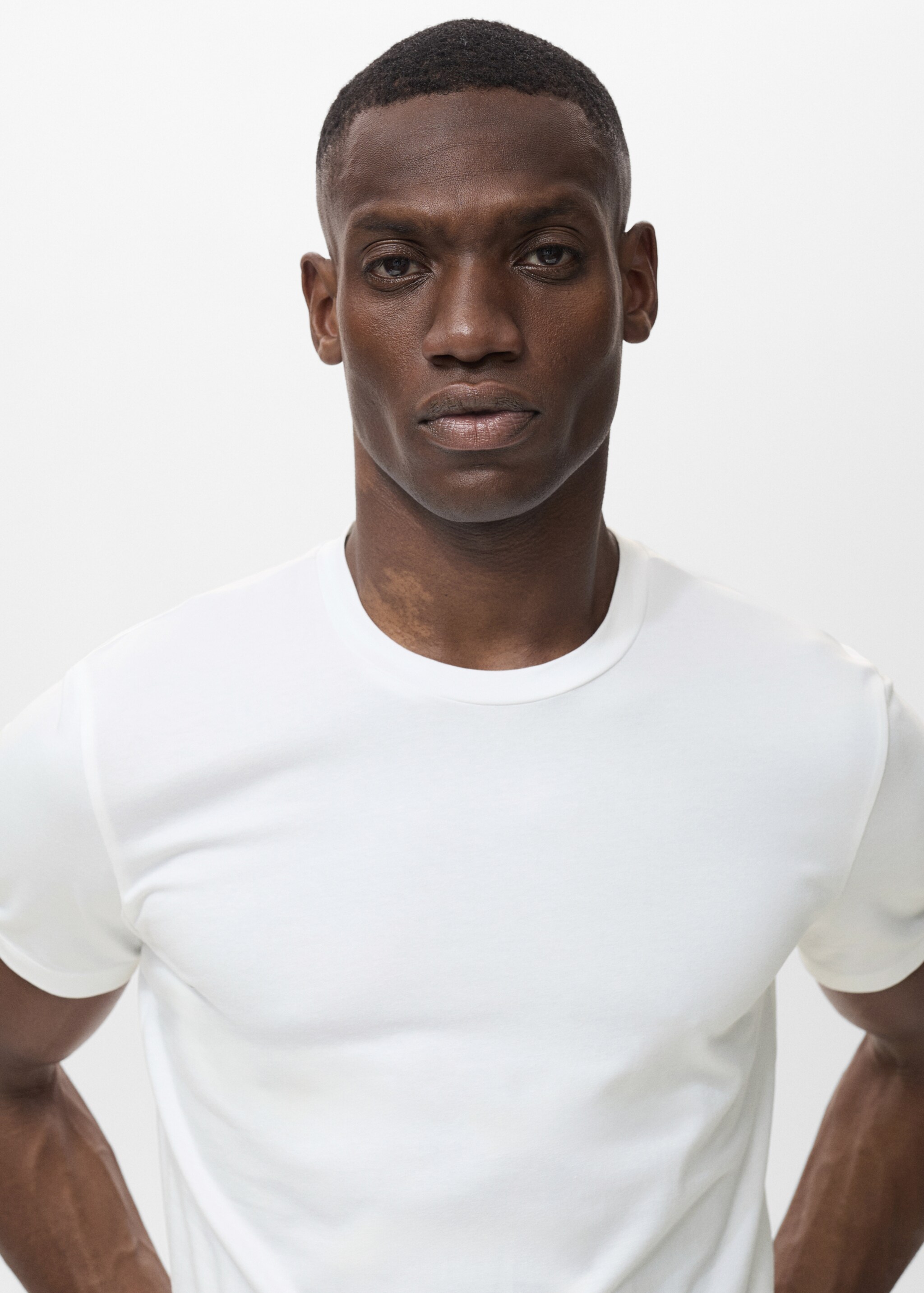 Stretch cotton T-shirt - Details of the article 1