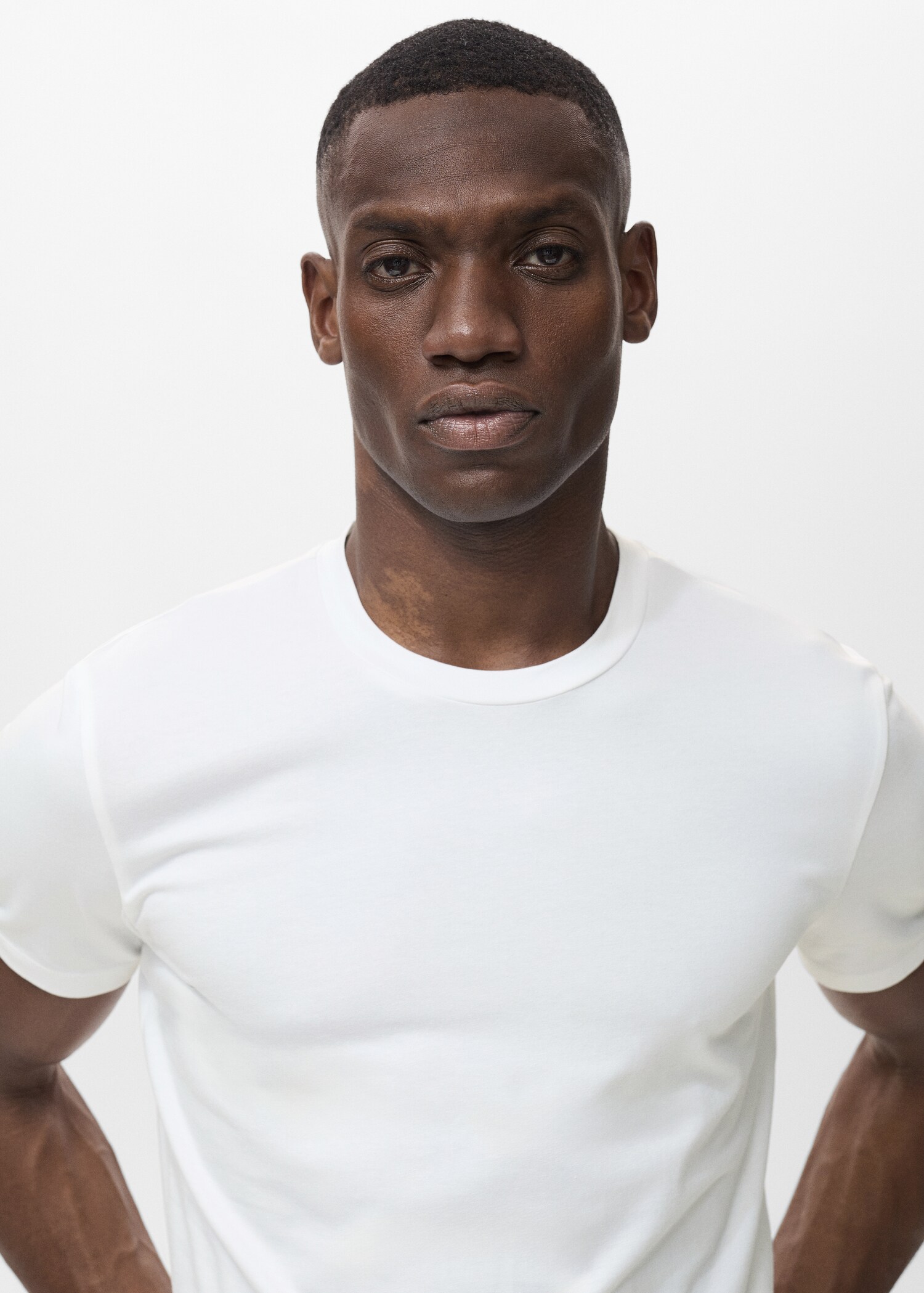 Stretch cotton T-shirt - Details of the article 1