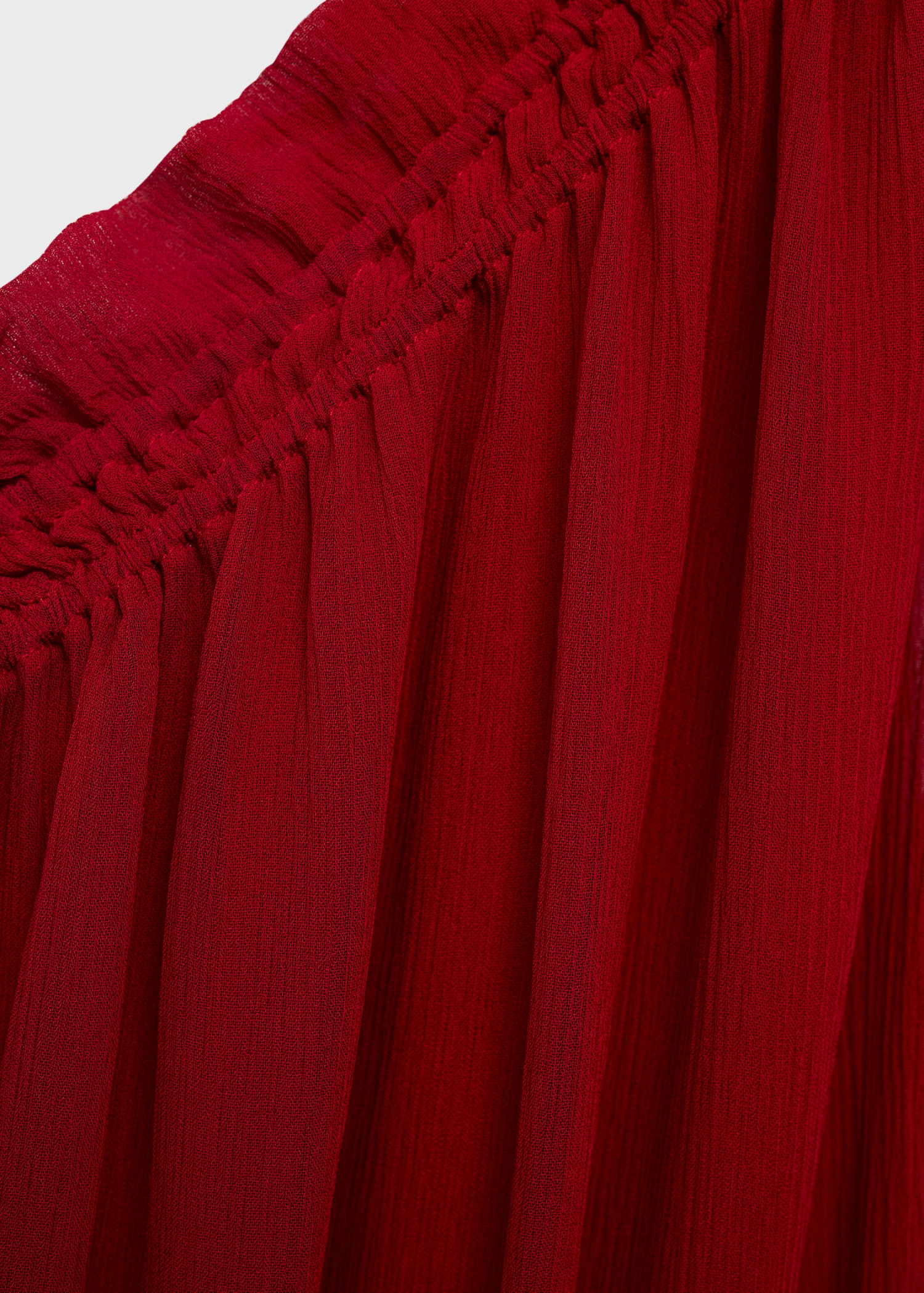 Asymmetrical gathered dress with belt - Details of the article 8