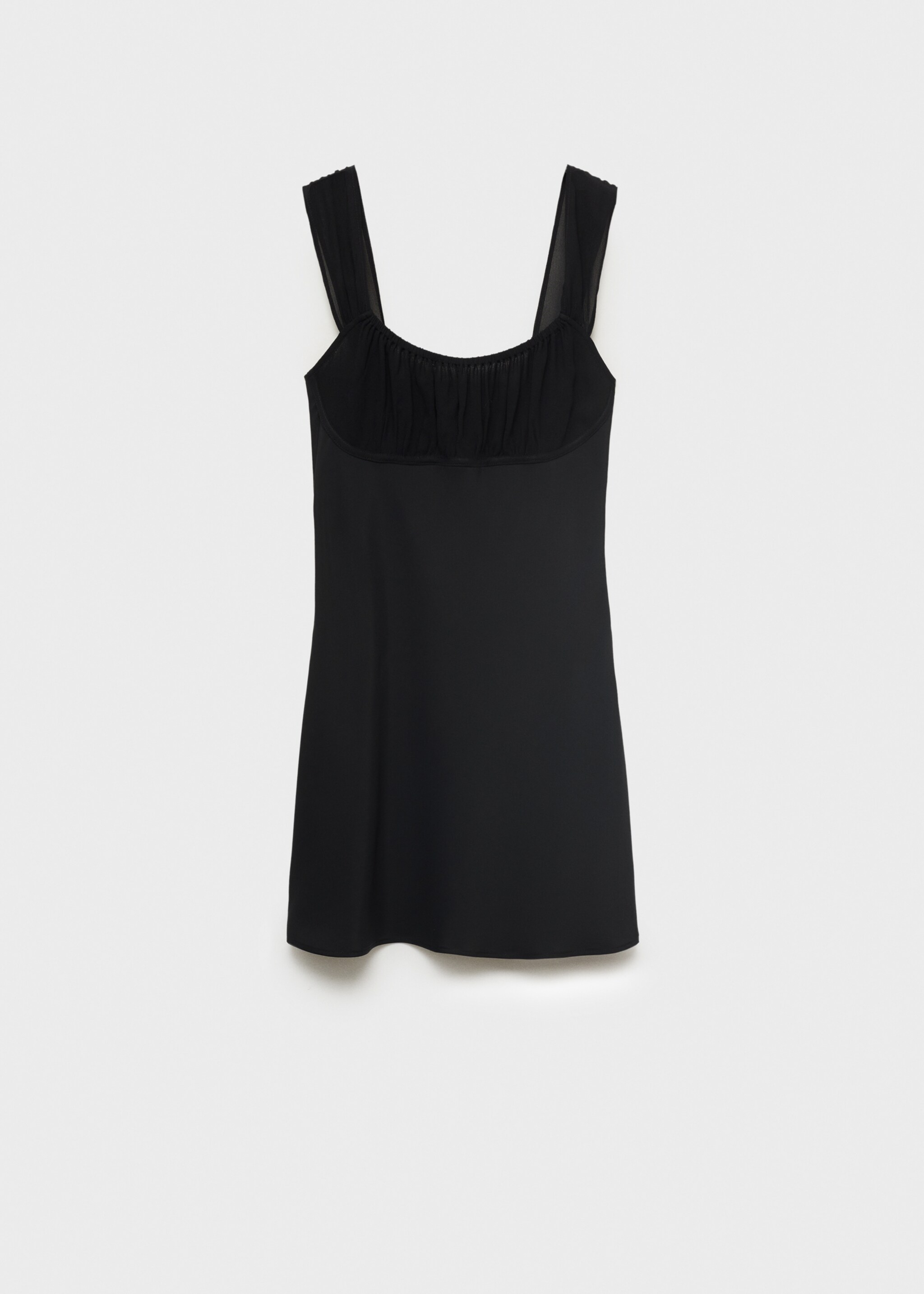 Short dress with ruched neckline - Article without model