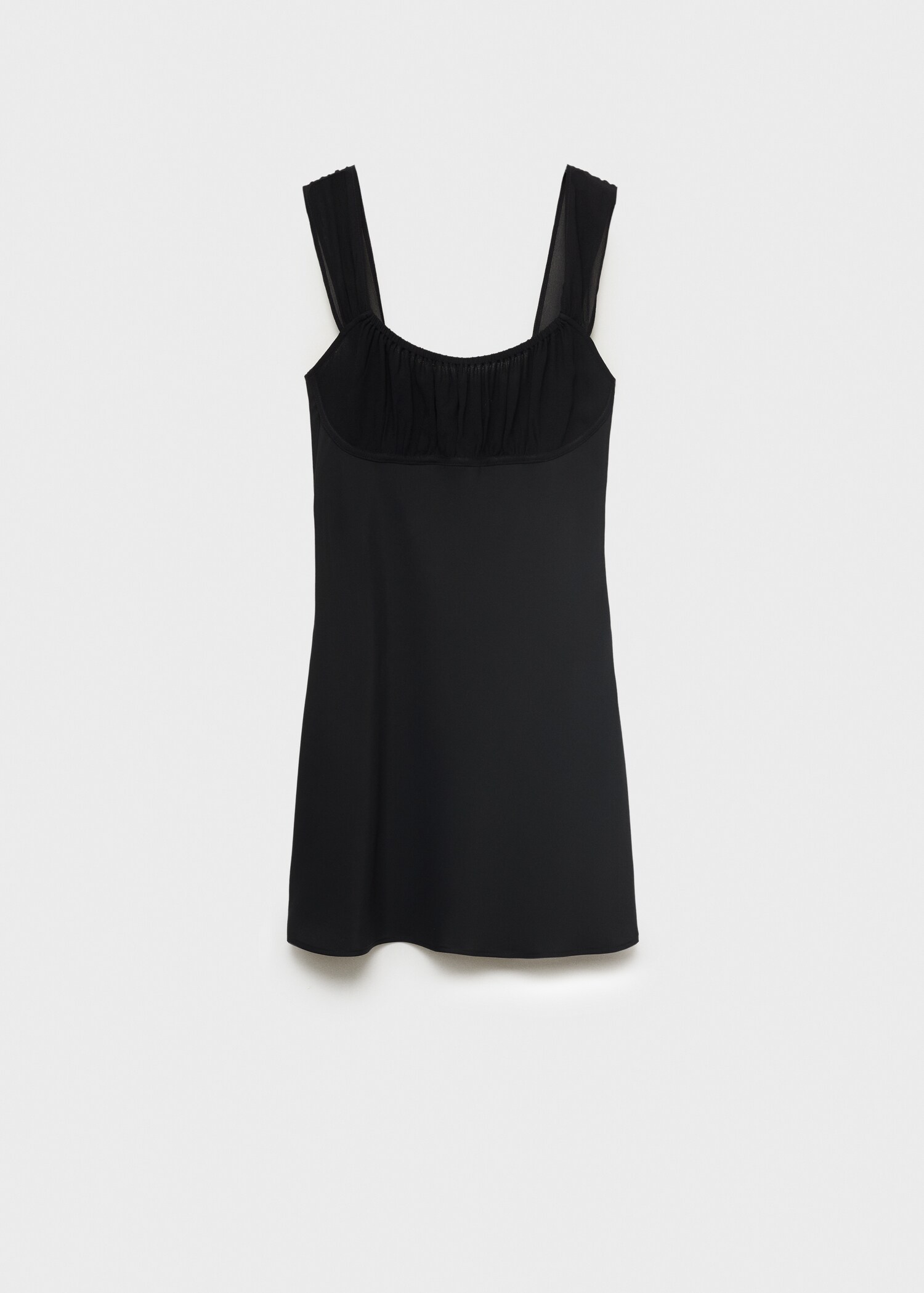 Combined dress with gathered neckline - Article without model
