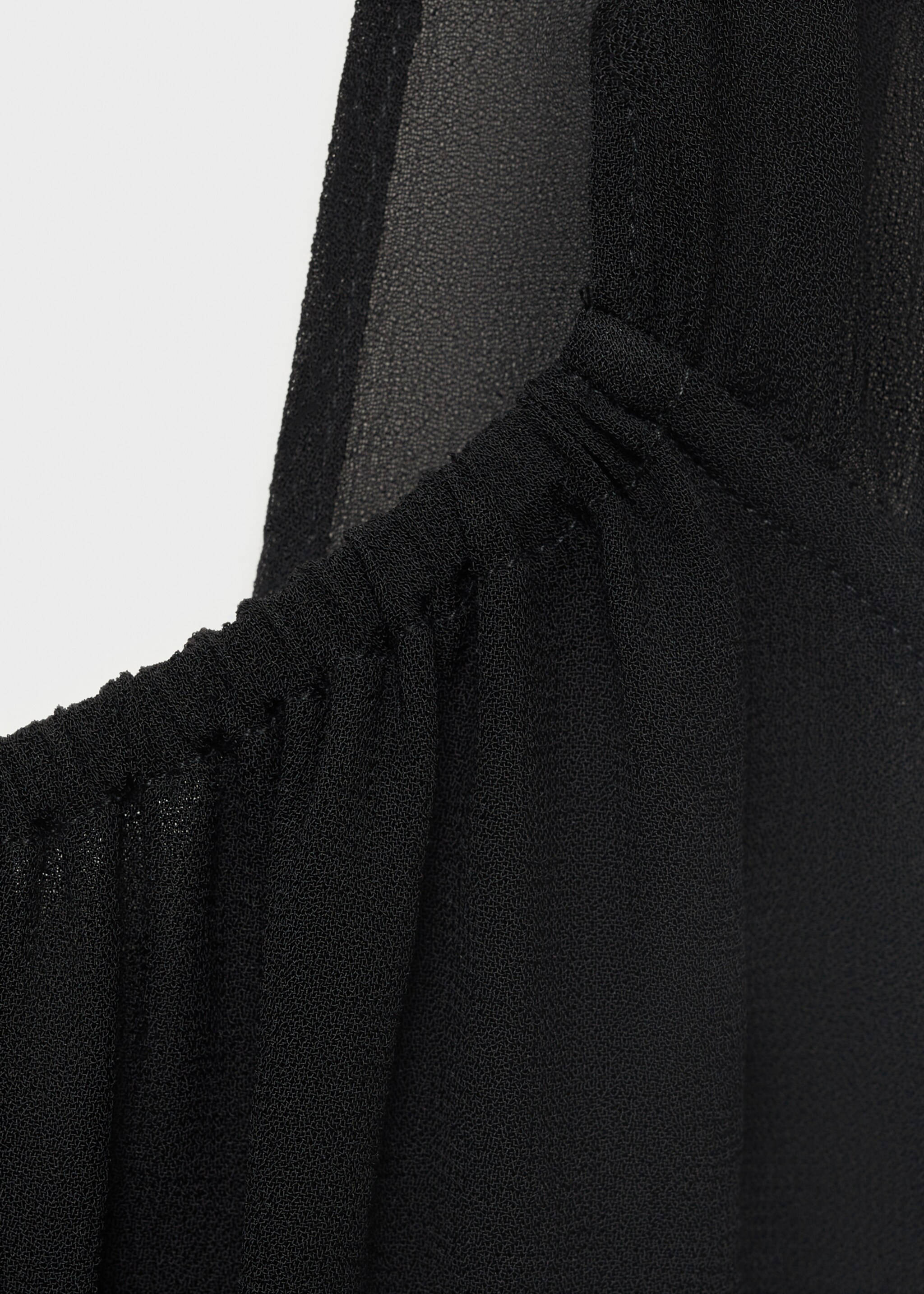 Short dress with ruched neckline - Details of the article 0