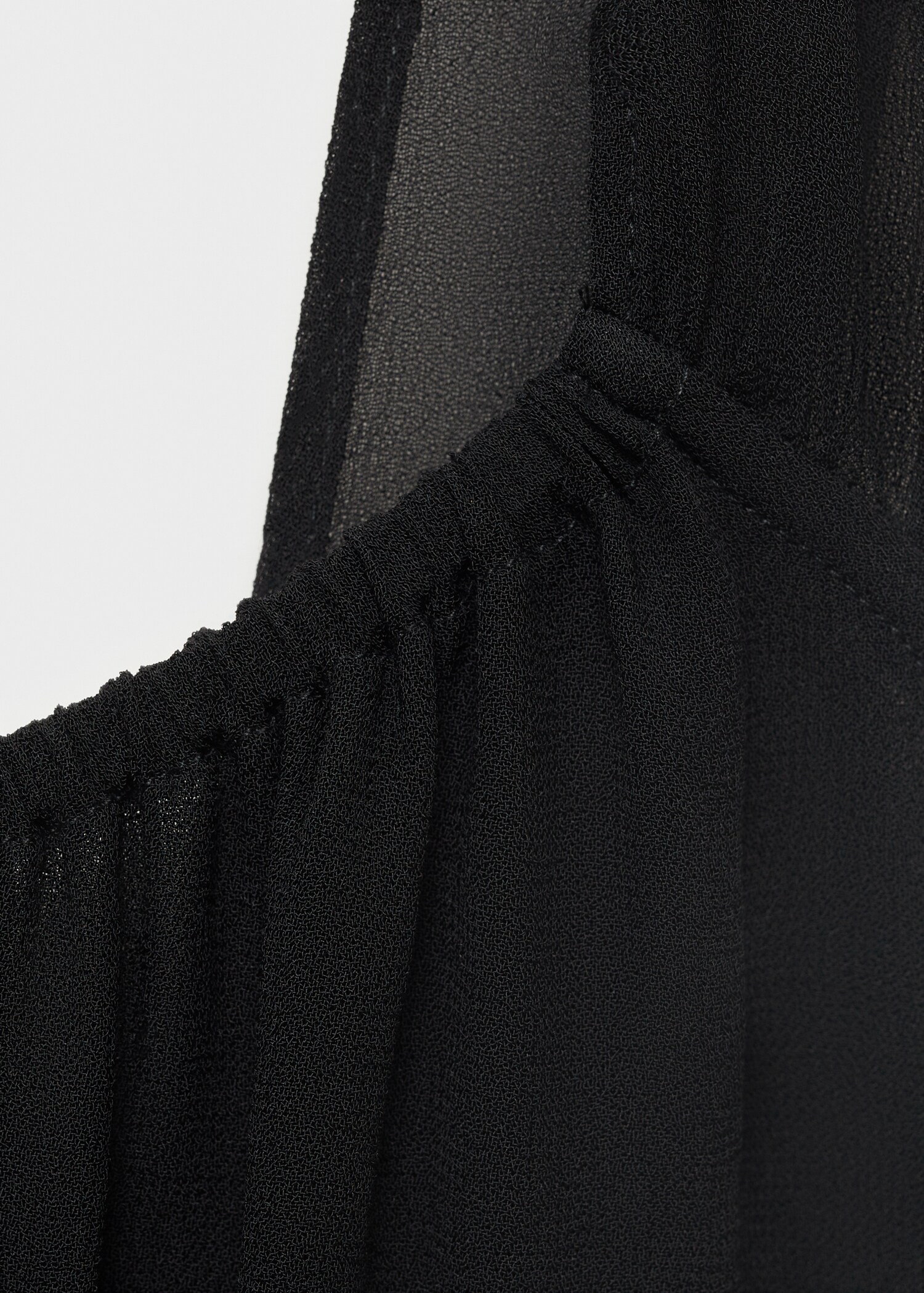 Short dress with ruched neckline - Details of the article 0