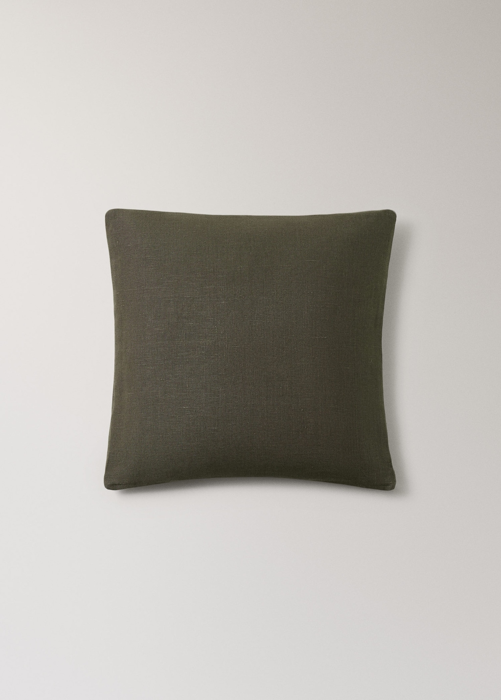 Mango Home Linen Cushion Cover 50x50 Cm Olive Green