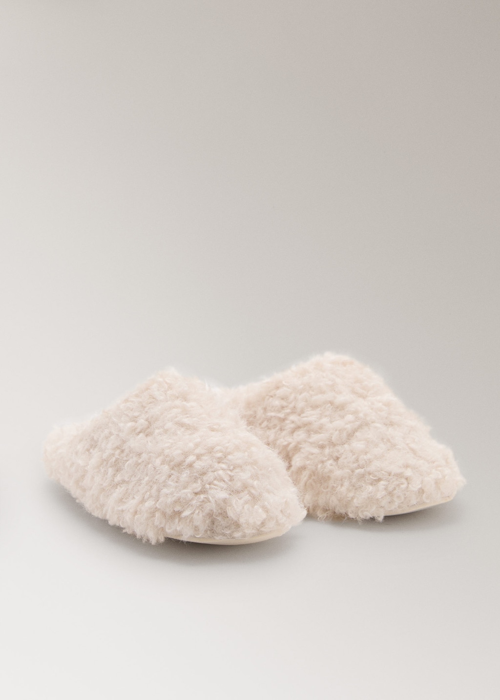 Shearling-effect trainers ivory white - Woman - 8 - MANGO