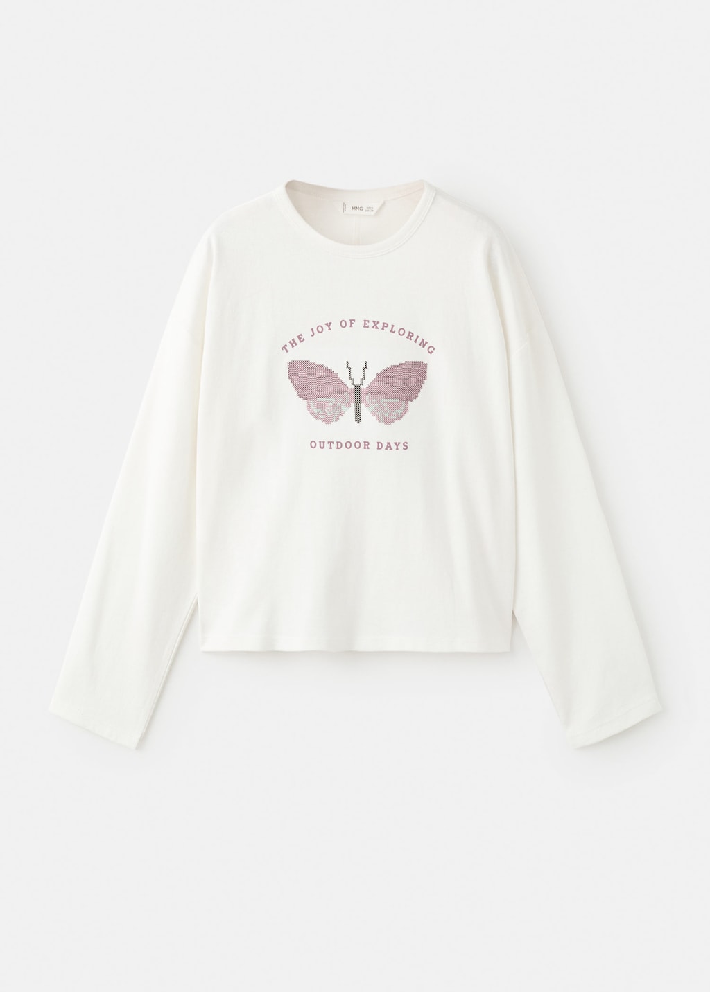 Mango Kids' T-shirt Bloom Off White