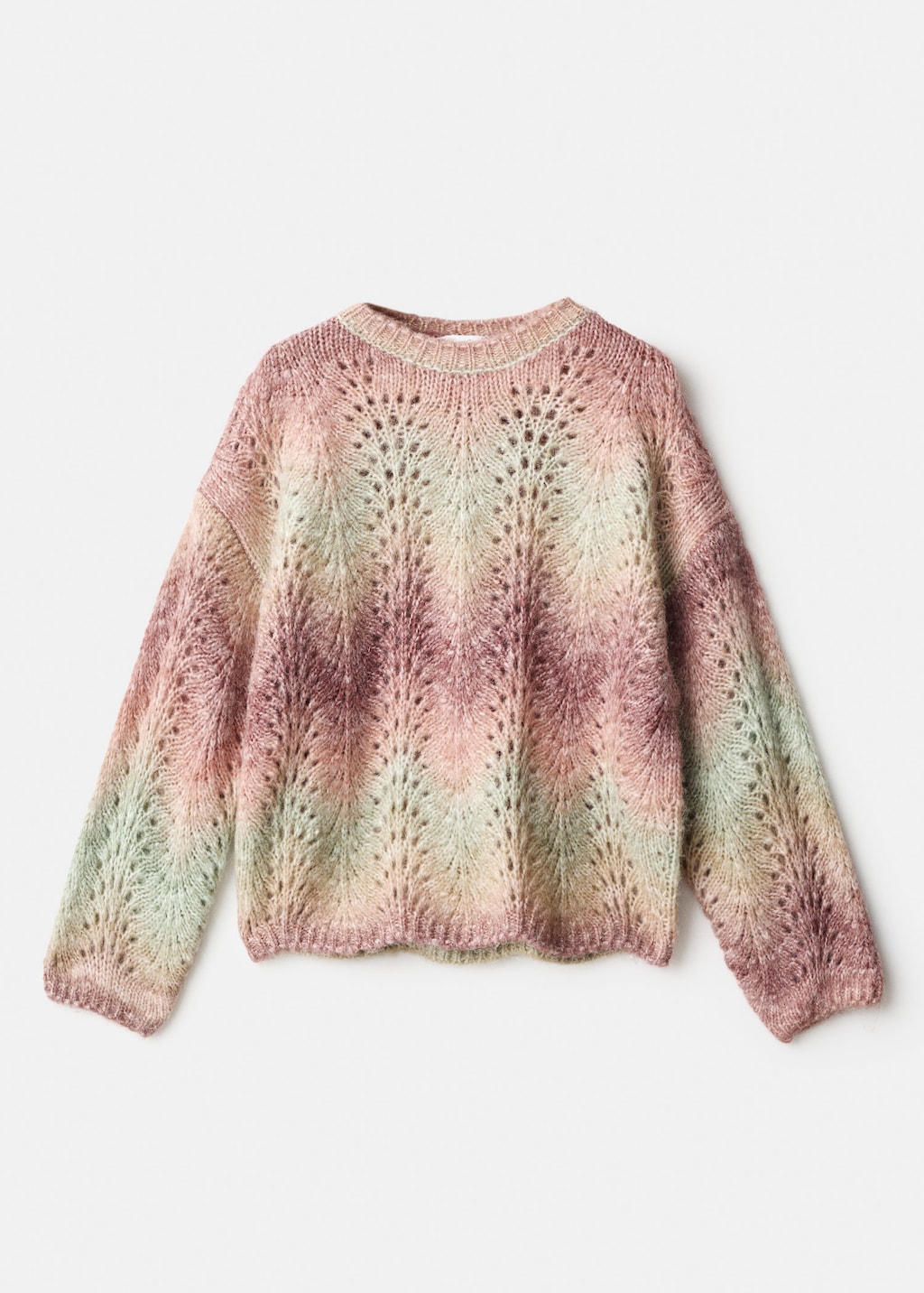 Mango Kids' Sweater Mystic Pink In Brown