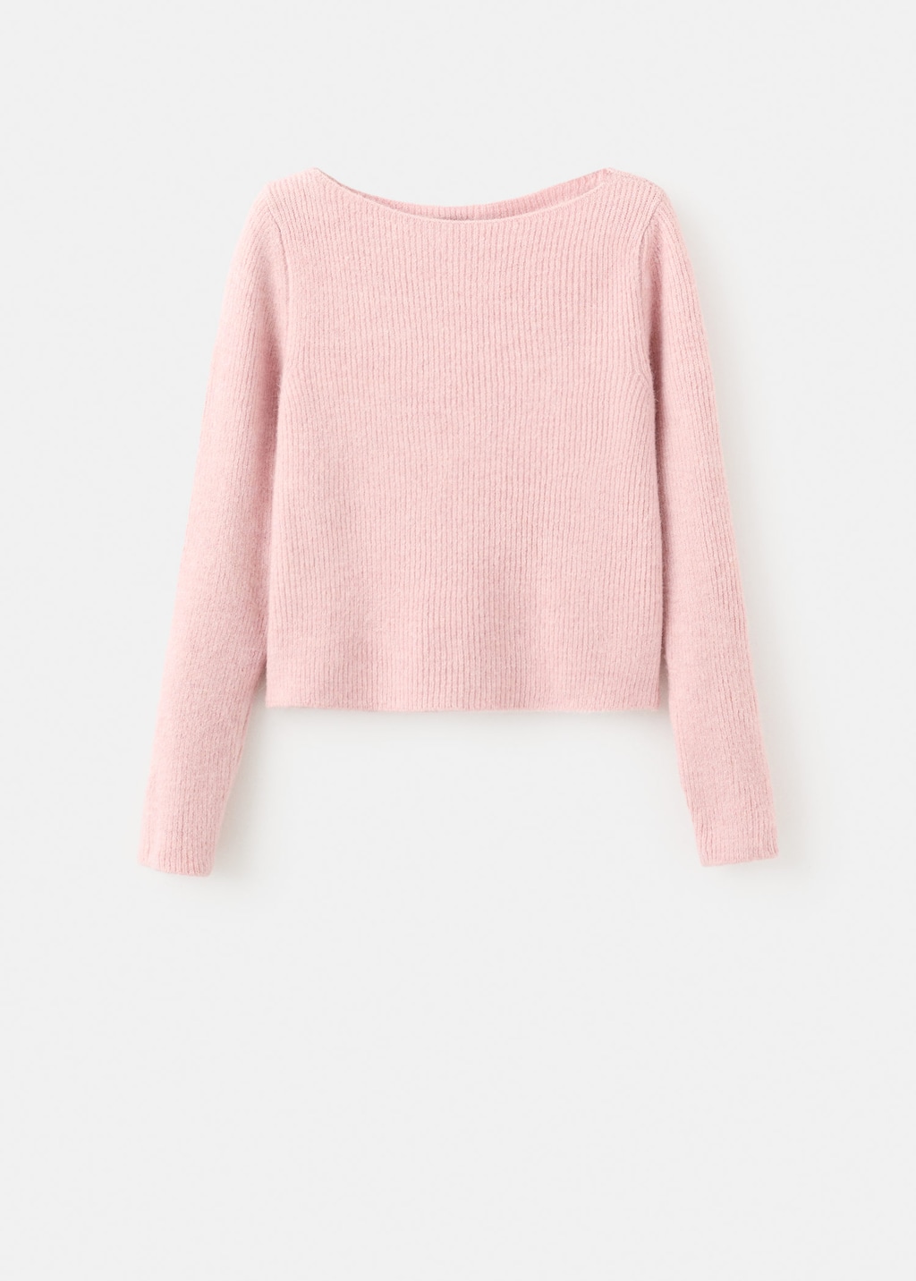 Mango Knitted Ribbed Sweater Pastel Pink In Pink
