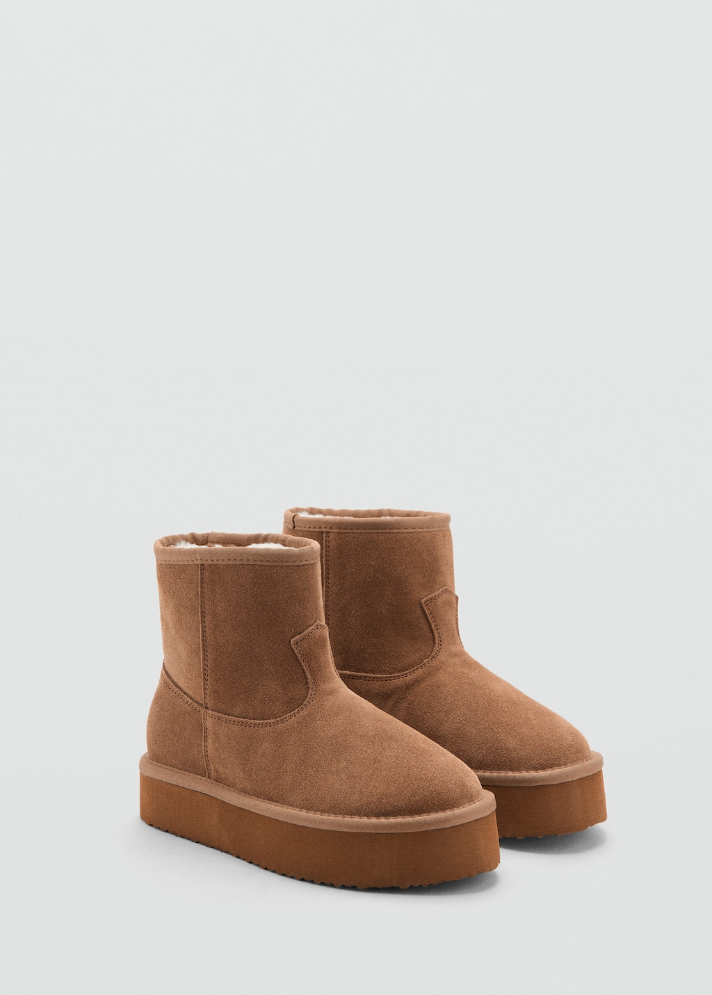 Mango Teen Ankle Boots Amelie Sand In Brown