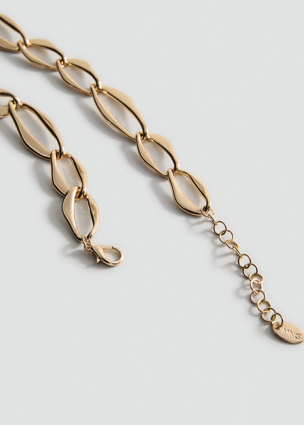 Mango Flat Link Necklace Gold