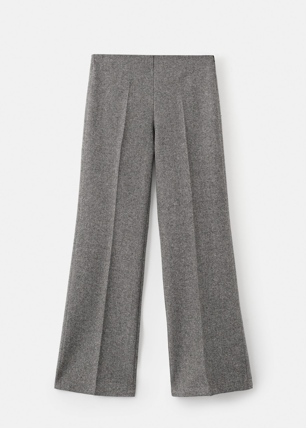 Mango Straight Wool-blend Suit Trousers Grey In Gray