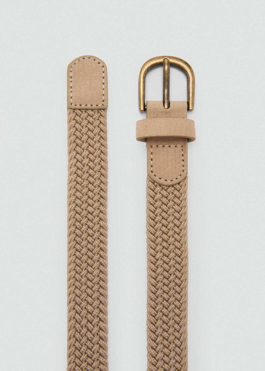 Braided elastic belt medium brown - Kids - M - MANGO KIDS