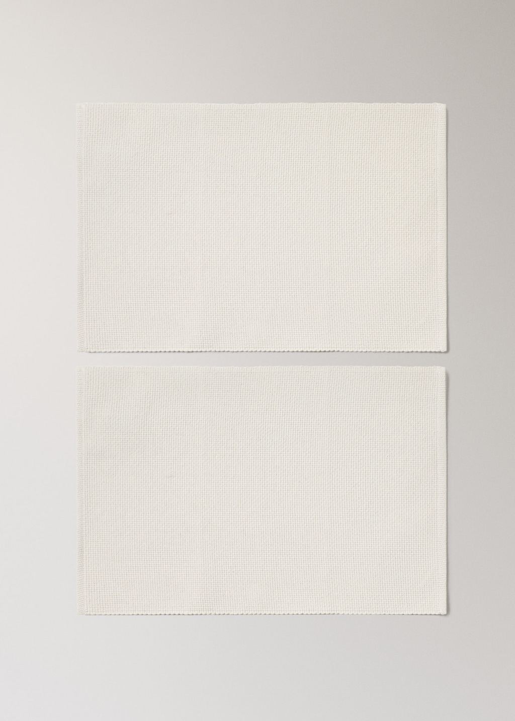 Mango Home Set De Table Individuel En Cannelé Blanc Cassé - Home - 35x50cm -