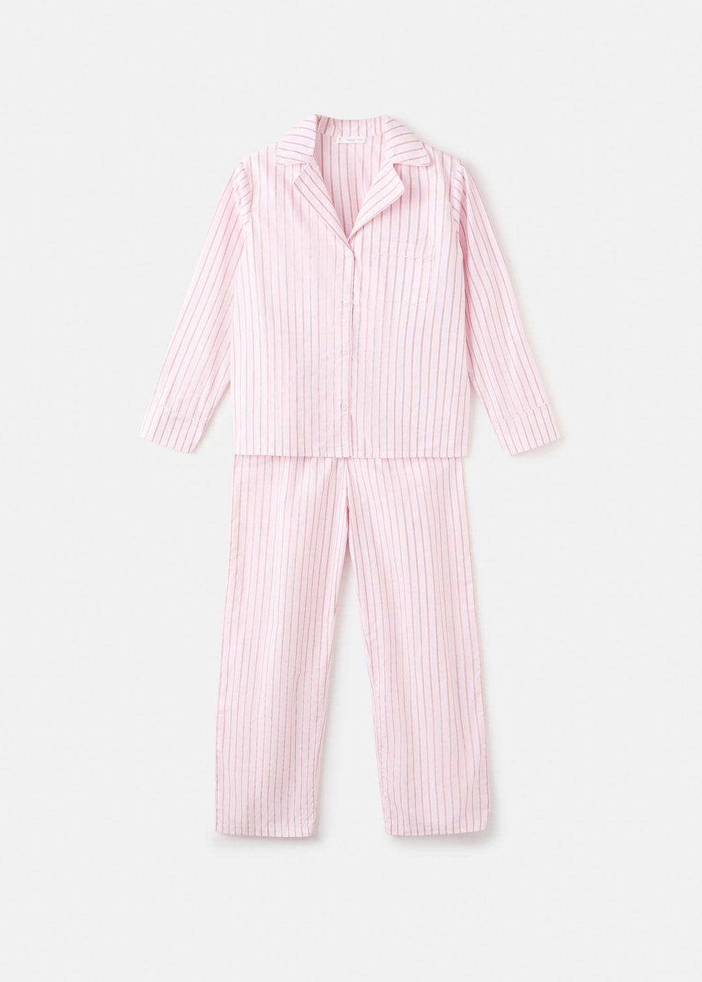 Mango Teen Striped Long Pyjamas Pastel Pink