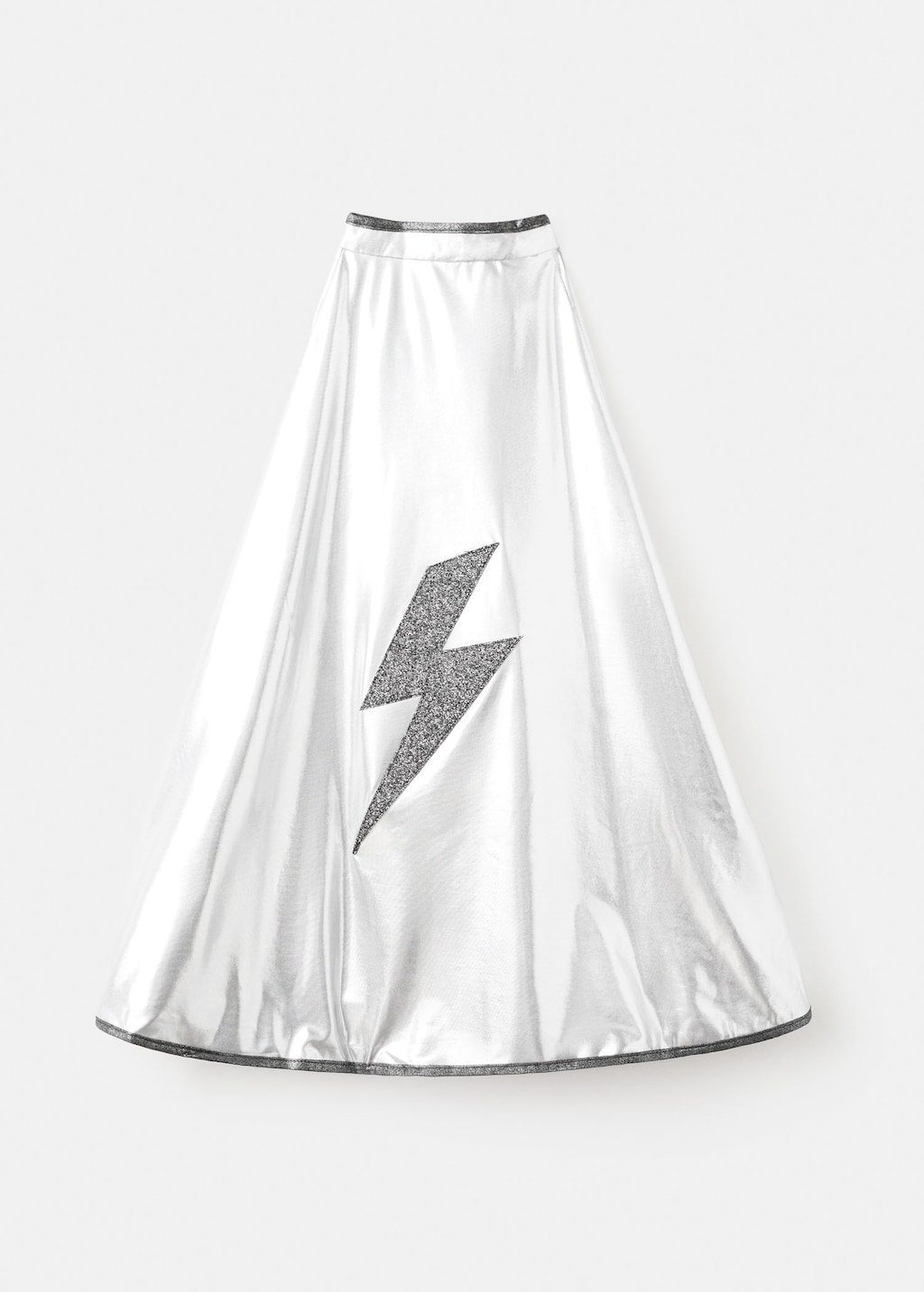 Mango Kids' Cape And Lightning Mask Silver In Metallic