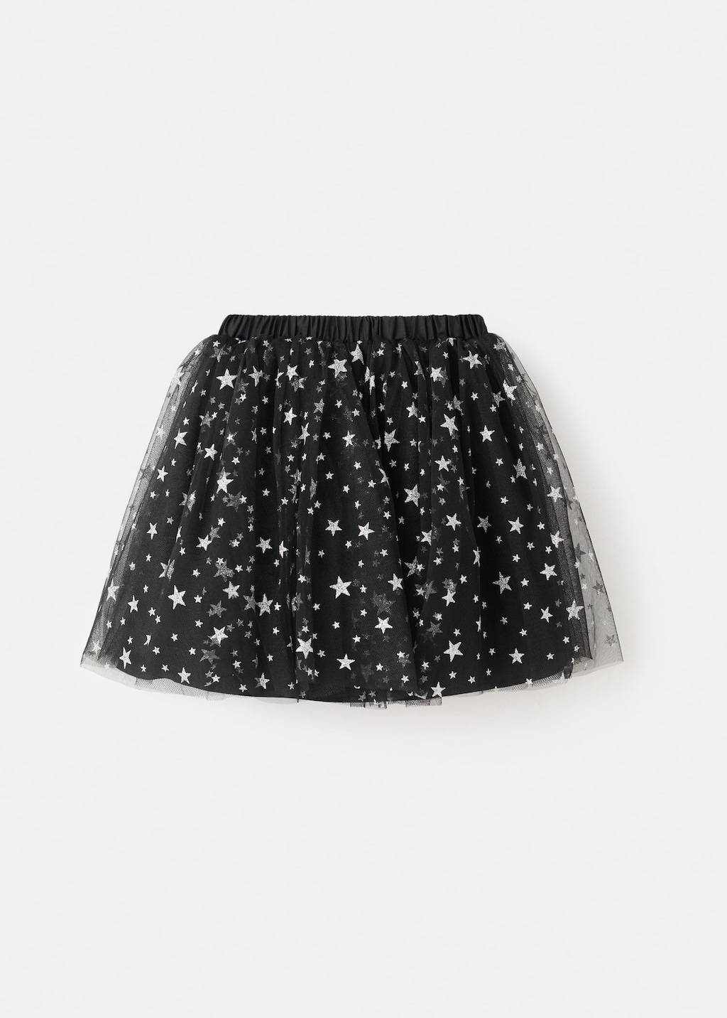 Mango Kids' Star Tulle Skirt Black