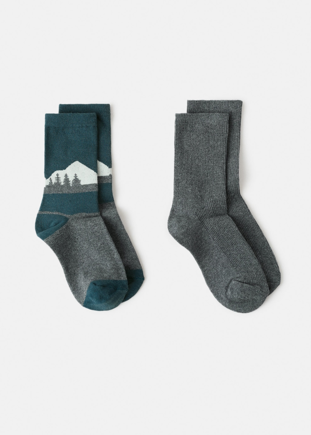 Mango Kids' 2 Pack Patterned Socks Petrol Blue