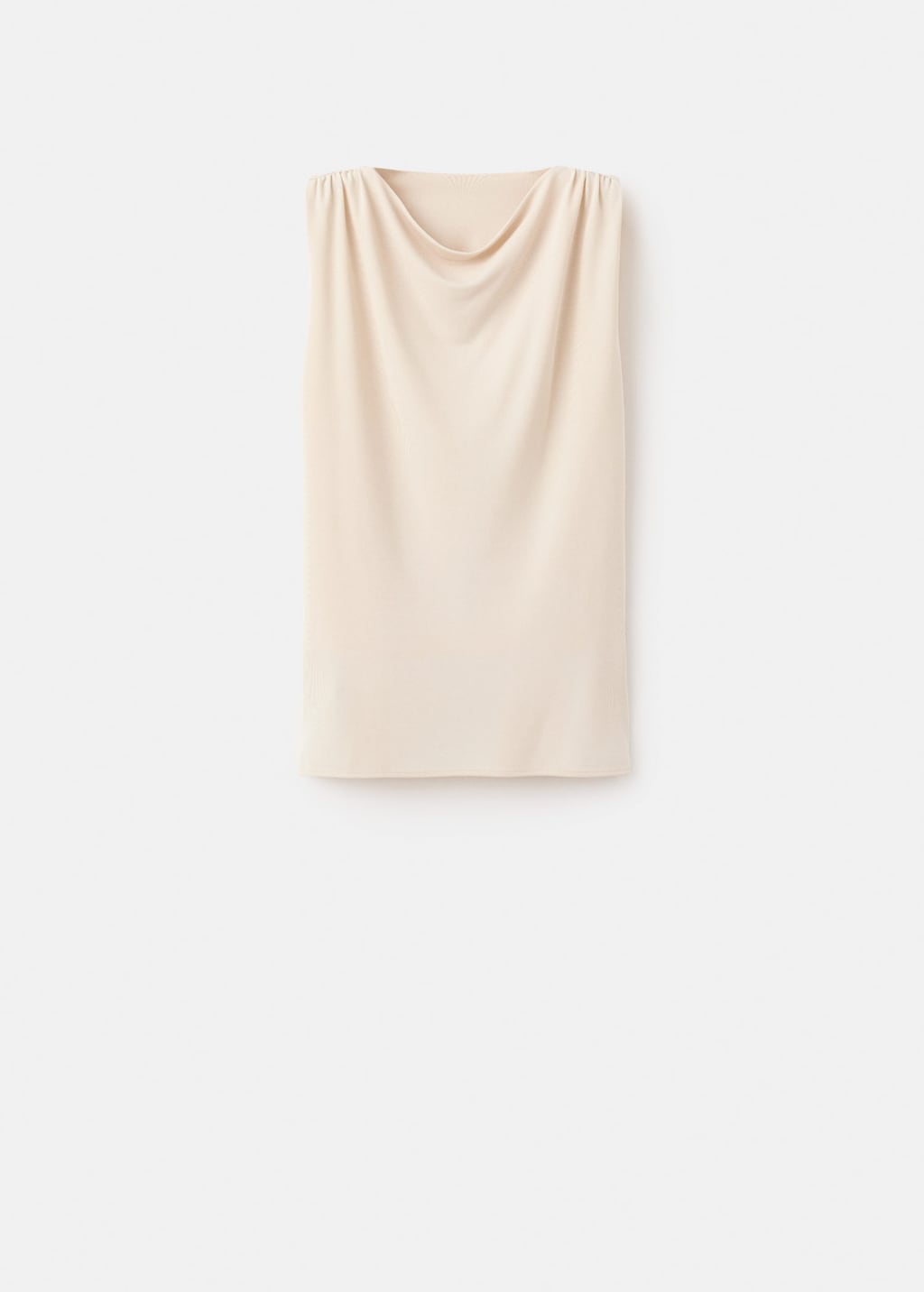 Mango Top Drapé Détail Métallique Écru - Femme - L -  In Neutral