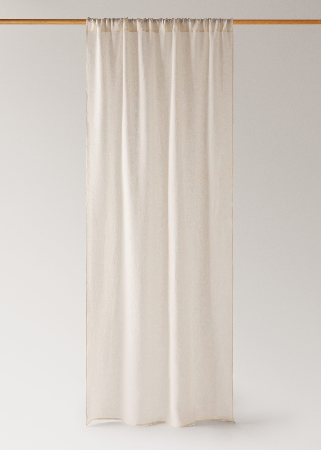 Mango Home Linen Medium-opacity Curtain Ecru
