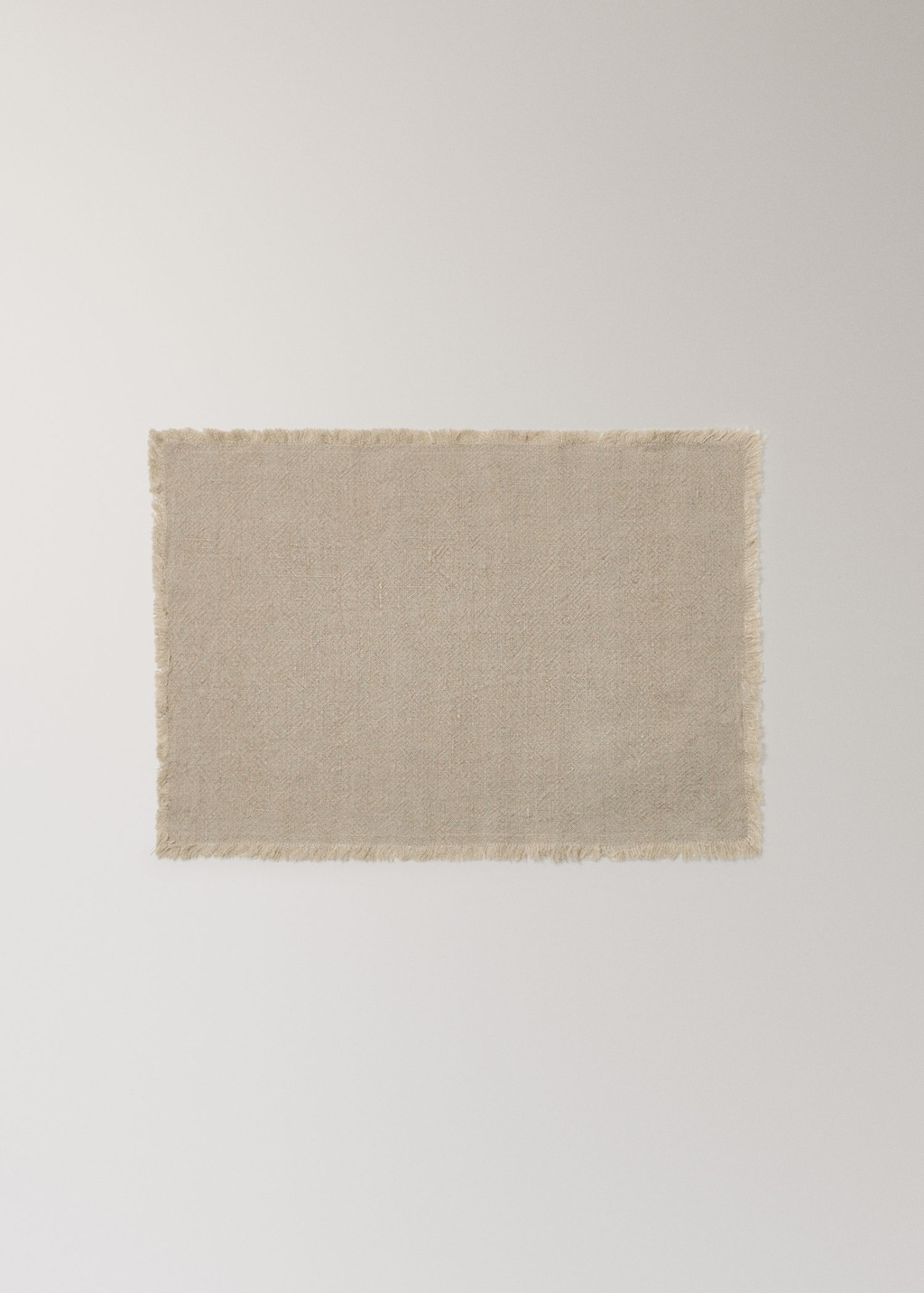 Mango Home Linen Placemat With Tassels Light/pastel Brown In Neutral