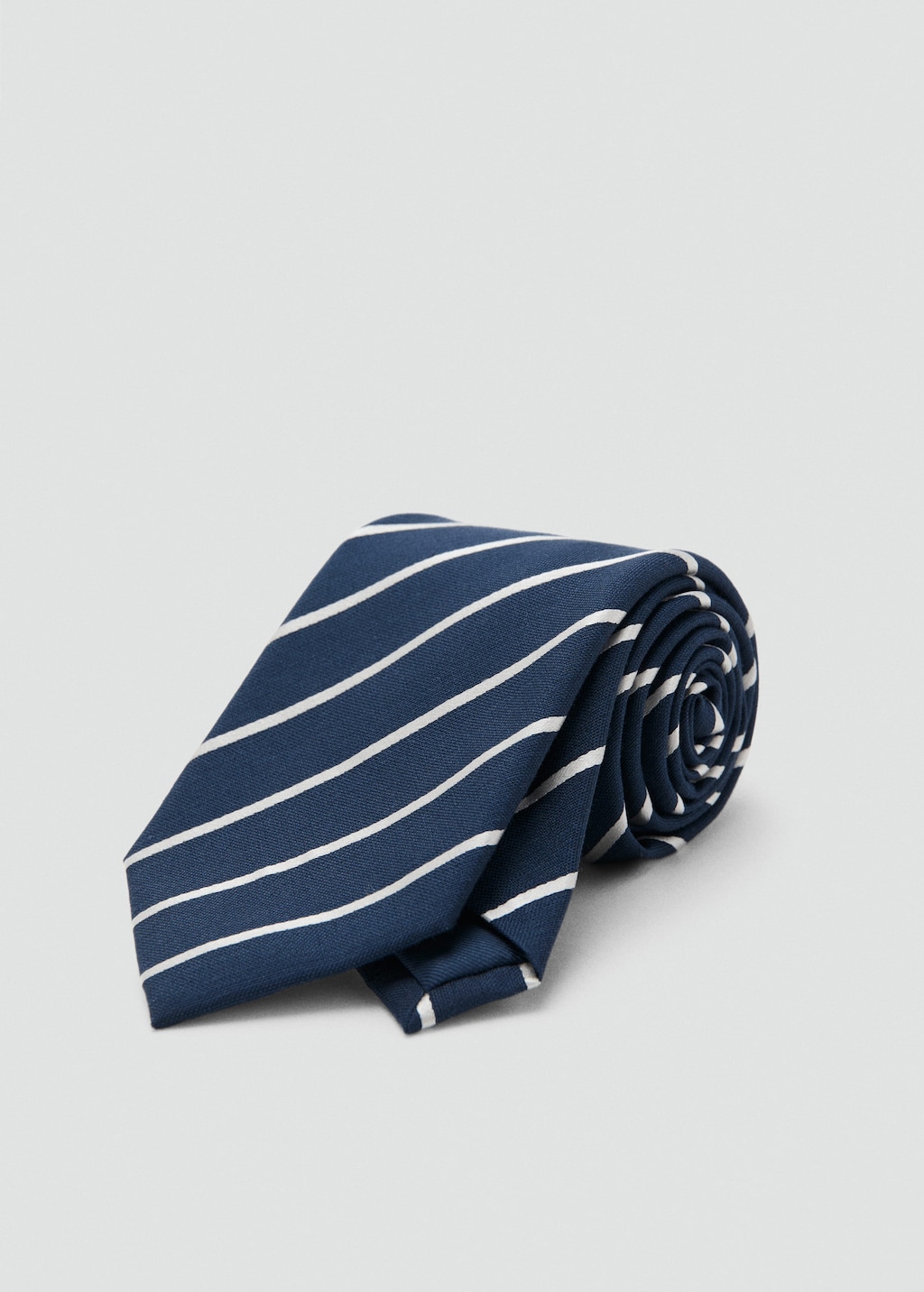 Mango Man Tie Stripe8 Night Blue