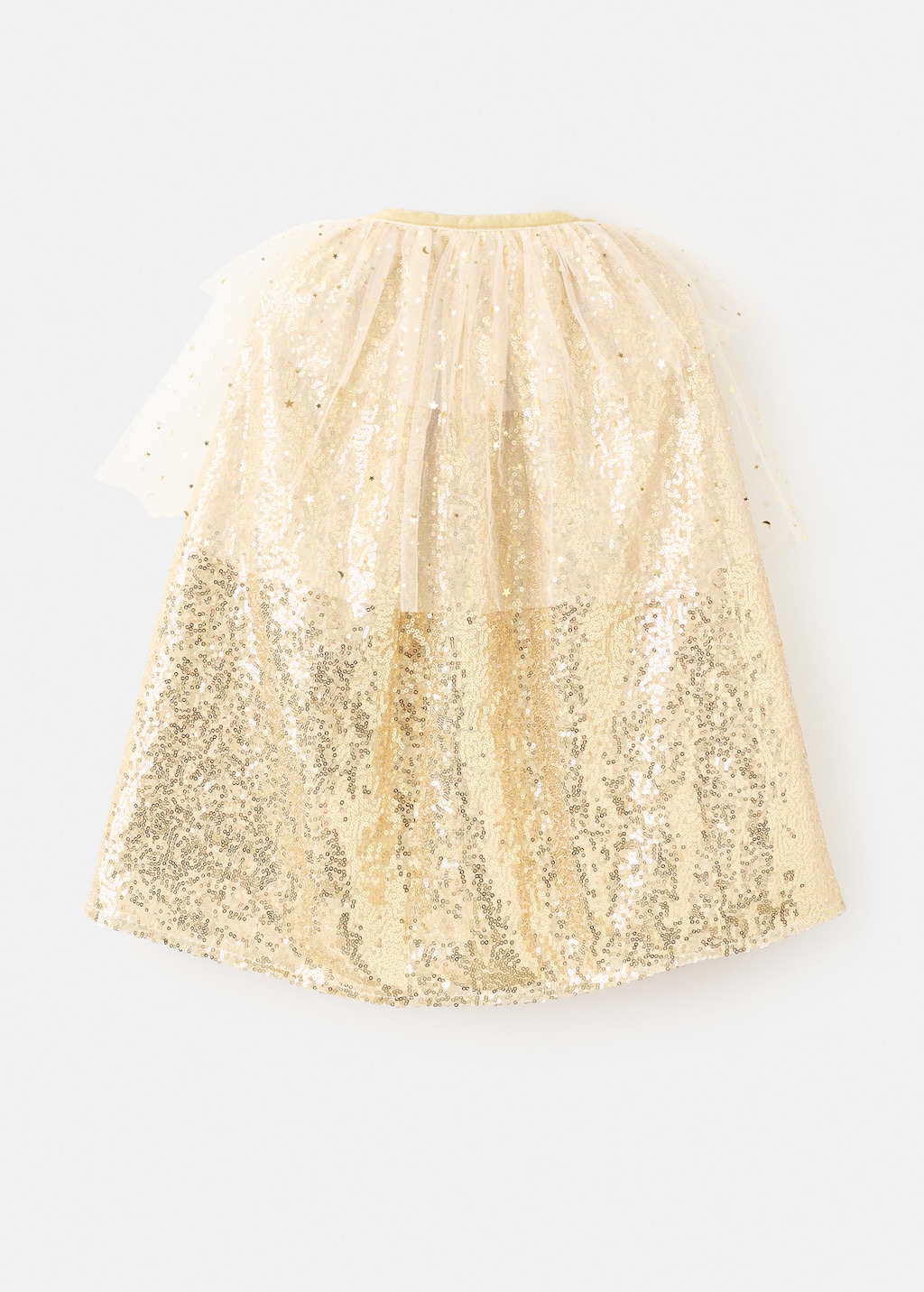Mango Kids' Sequin Costume Cape Gold