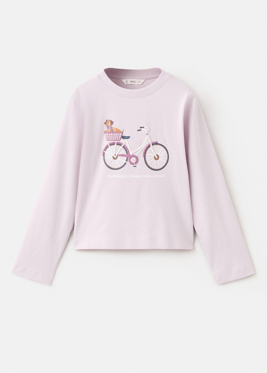 Mango Kids' Printed Cotton-blend T-shirt Light/pastel Purple