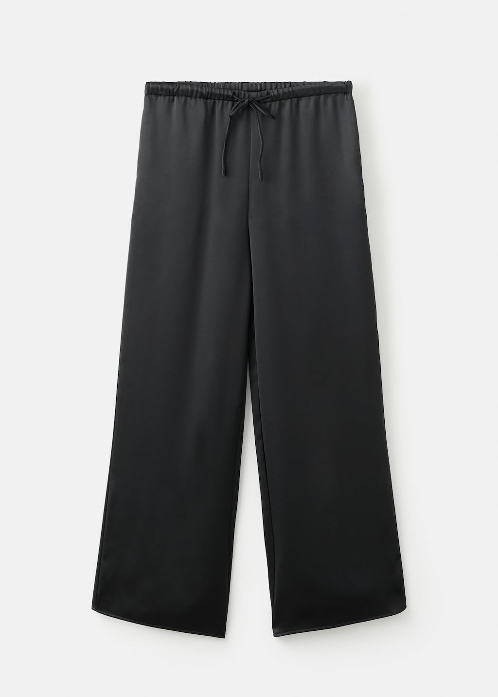 Mango Teen Wide Leg Fluid Trousers Black