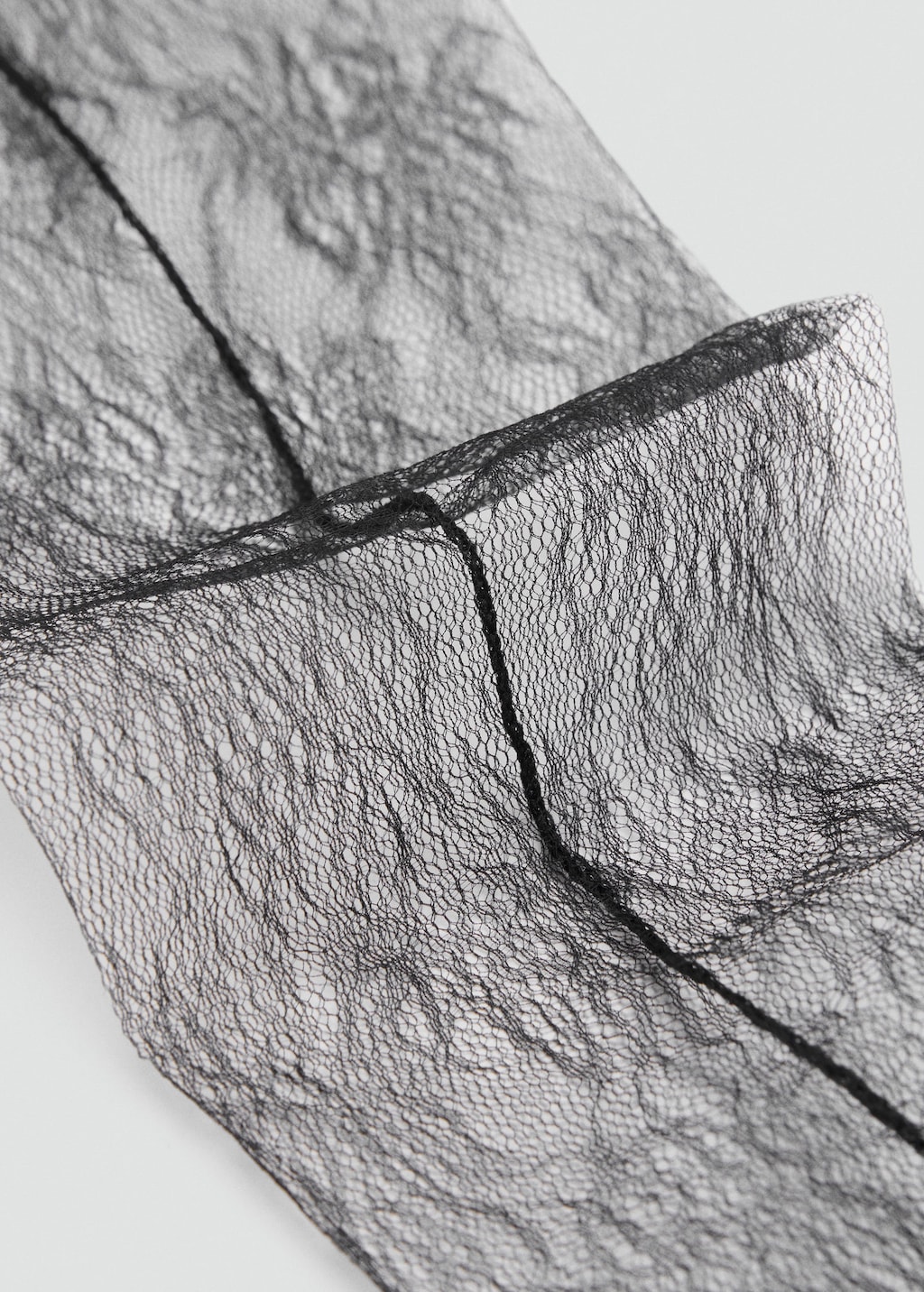 Mango Lace Socks Black In Gray