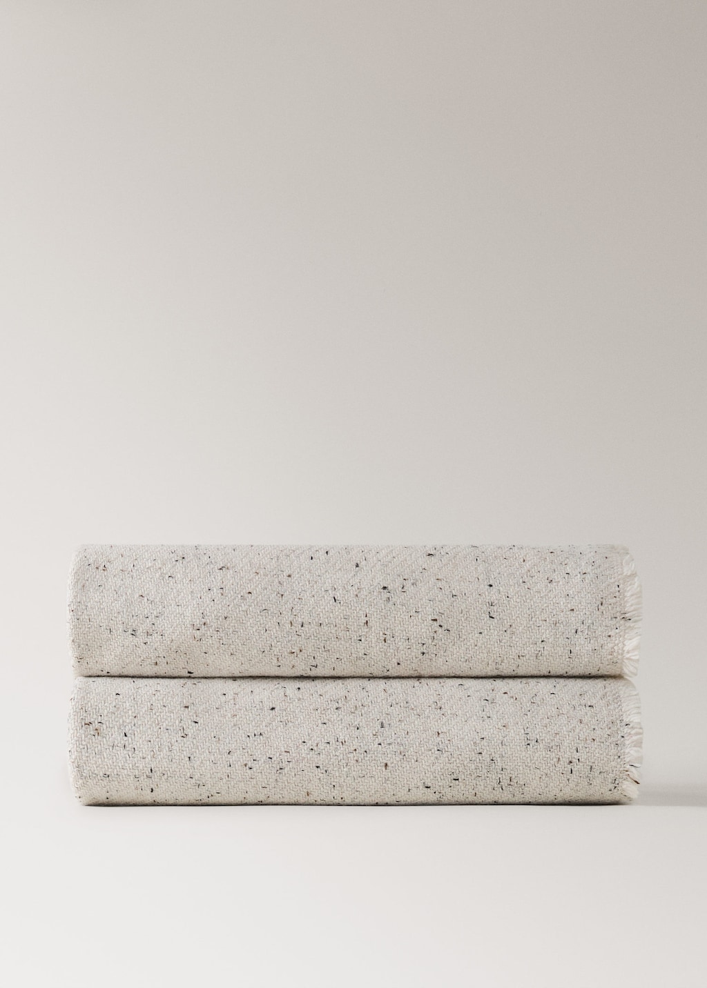 Mango Home Melange Knit Blanket Sand In Gray