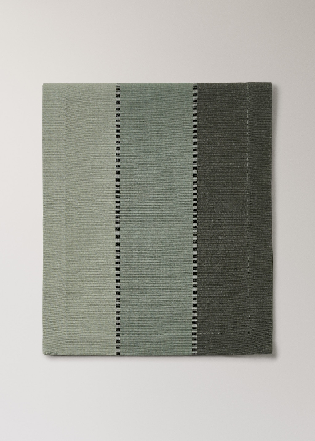 Mango Home Cotton Striped Table Runner In Various Colours Green