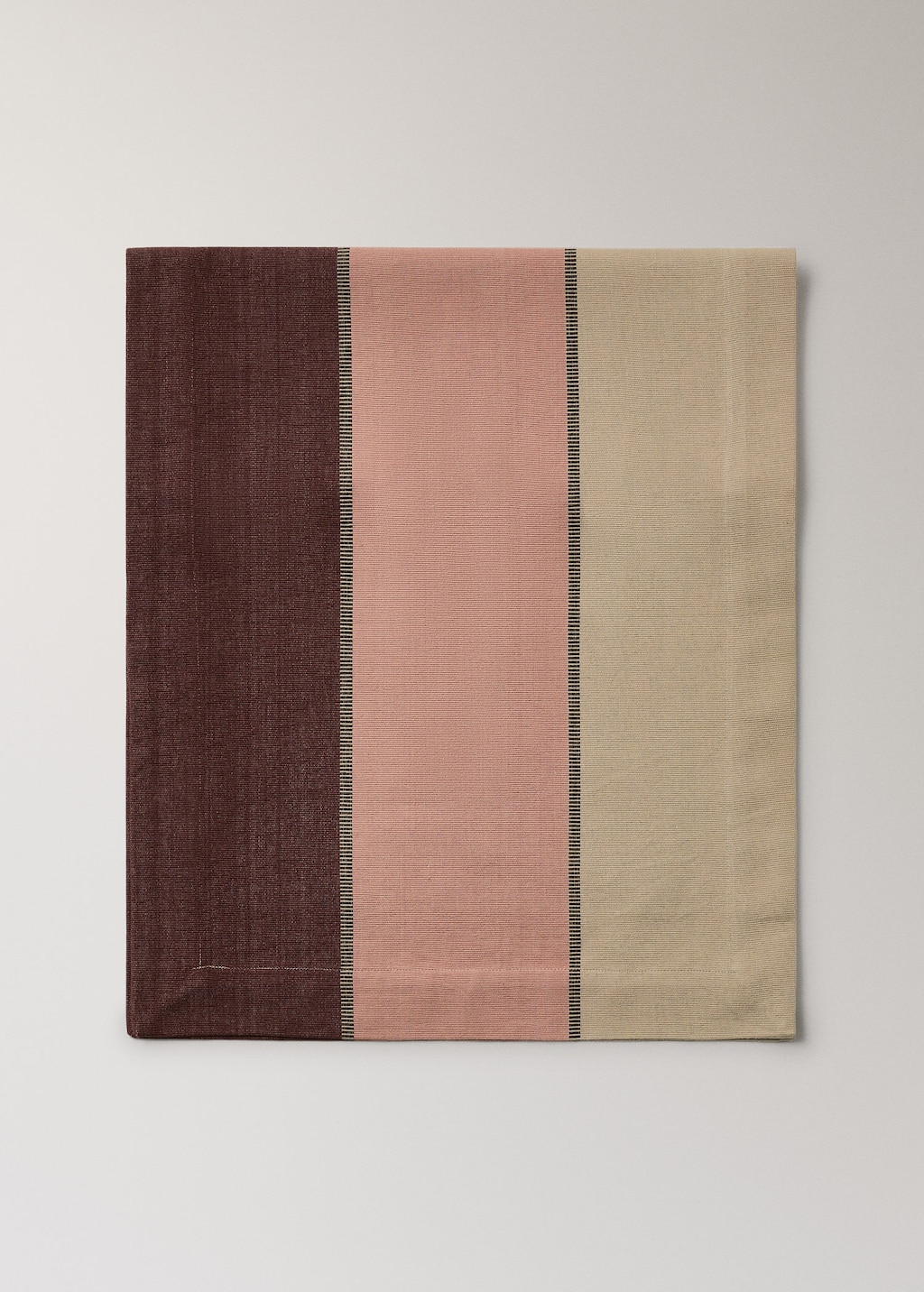 Mango Home Chemin De Table En Coton À Rayures Multicolores Rose Géranium - Home - 50x160cm -