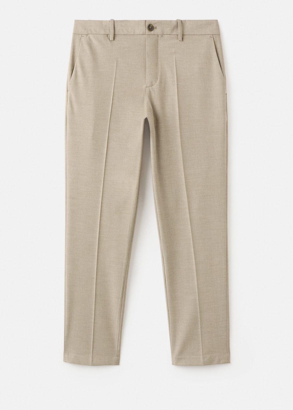 Mango Man Bologna Slim-fit Comfort-stretch Trousers Ochre In Brown