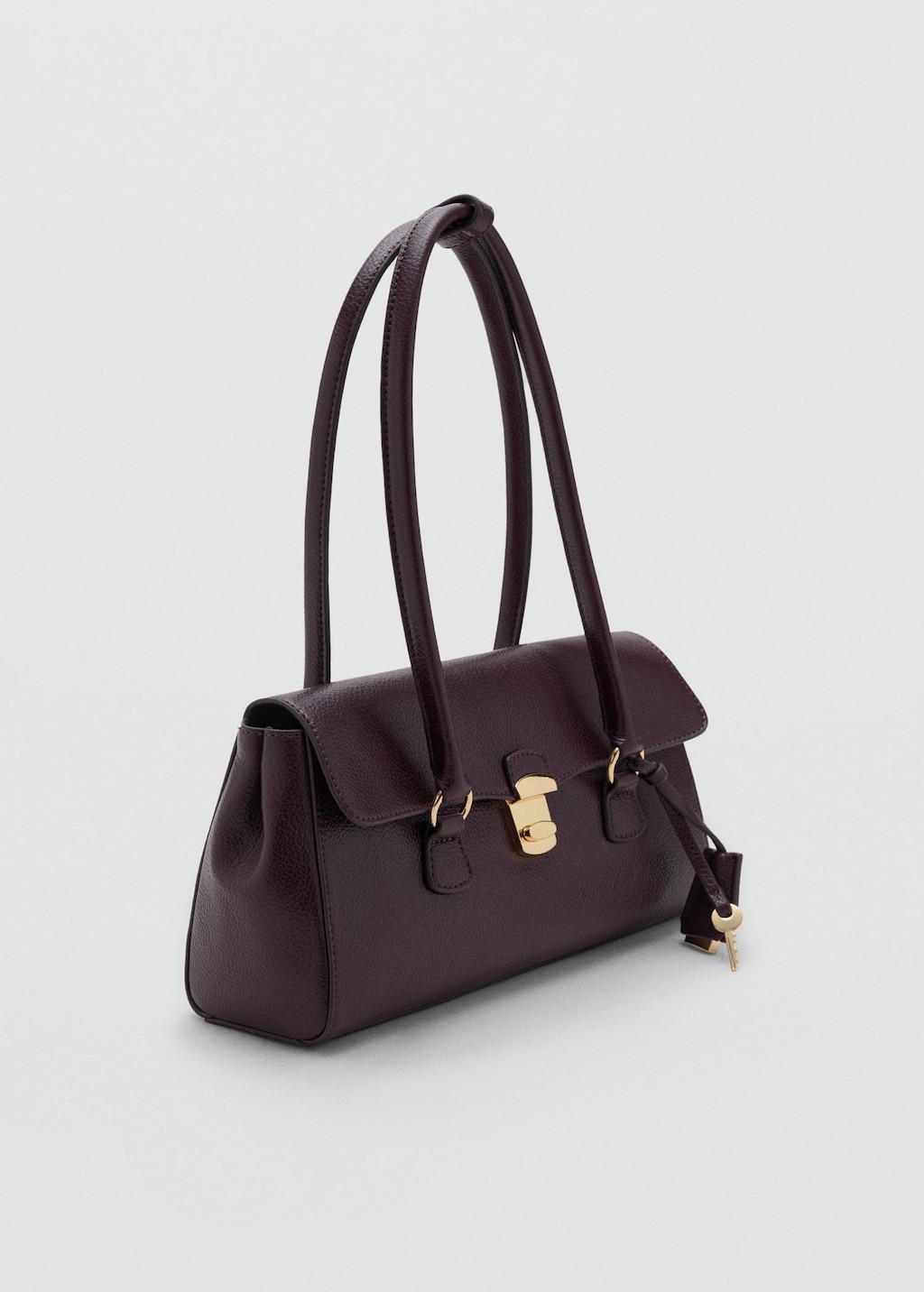 Mango City Shoulder Bag With Flap Burgundy