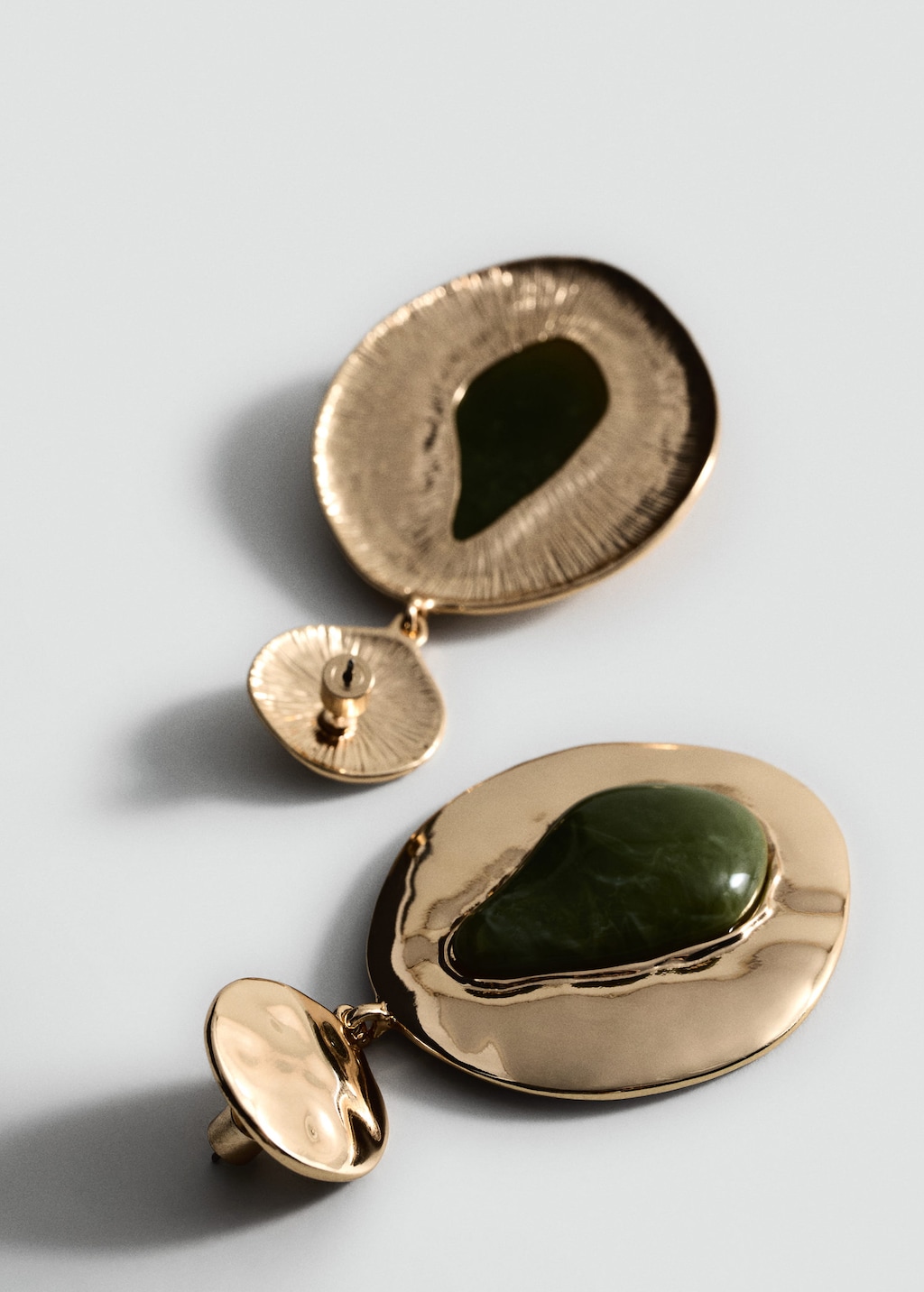Mango Boucles D'oreilles Pendentifs Combinés Vert - Femme - Taille Unique -  In Gold