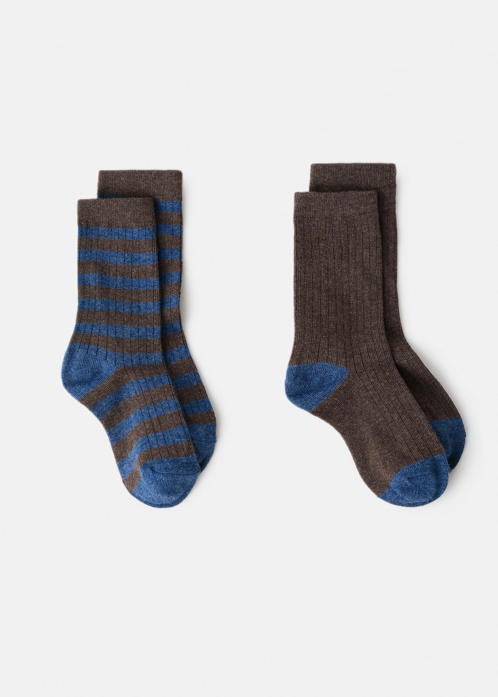 Mango Kids' 2 Pack Patterned Socks Brown