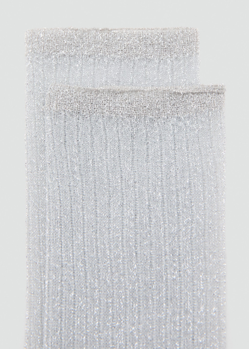 Mango Lurex Long Socks Grey In Brown