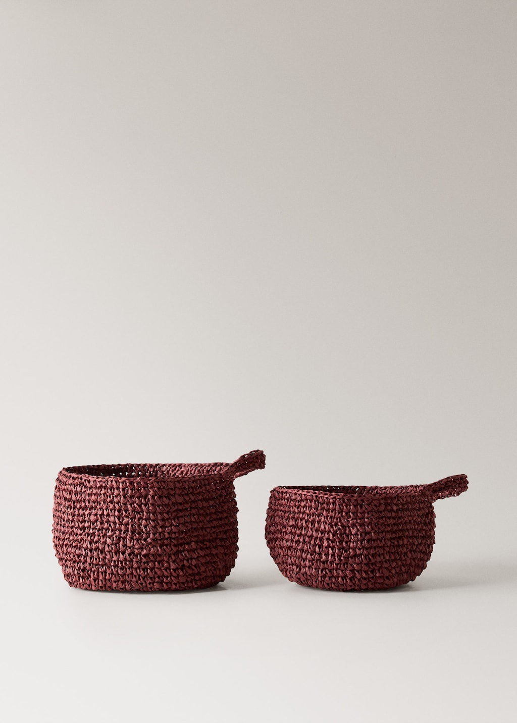 Mango Home Basket Baldo Maroon In Burgundy
