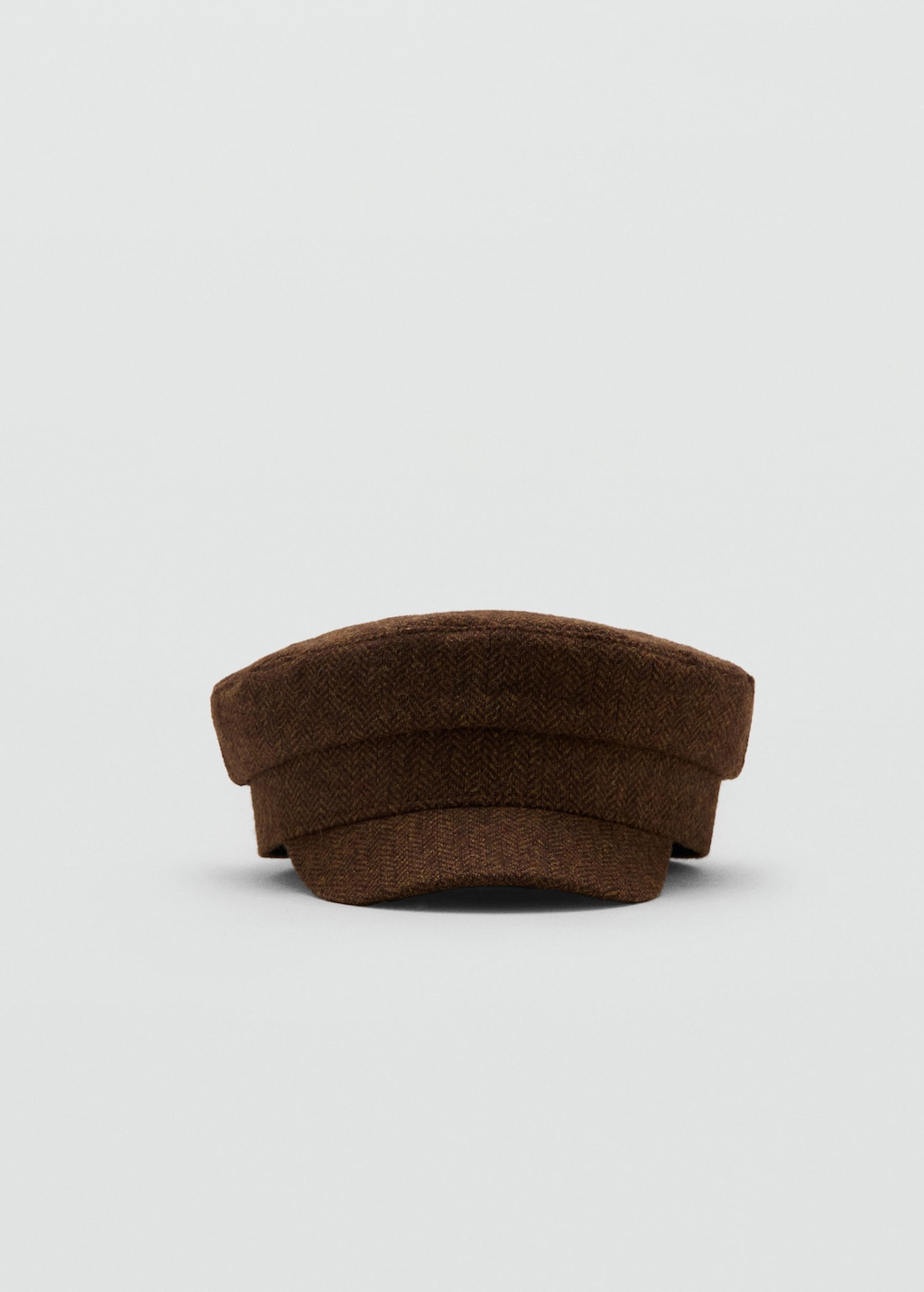 Mango Wool Baker Cap Brown
